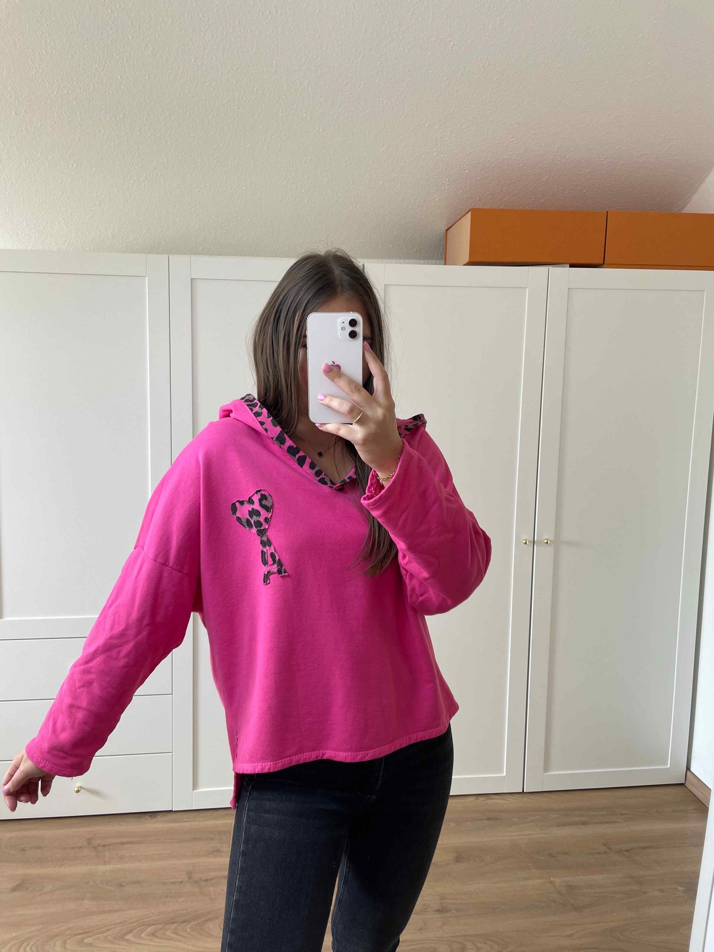 Kapuzenpullover "A" Pink