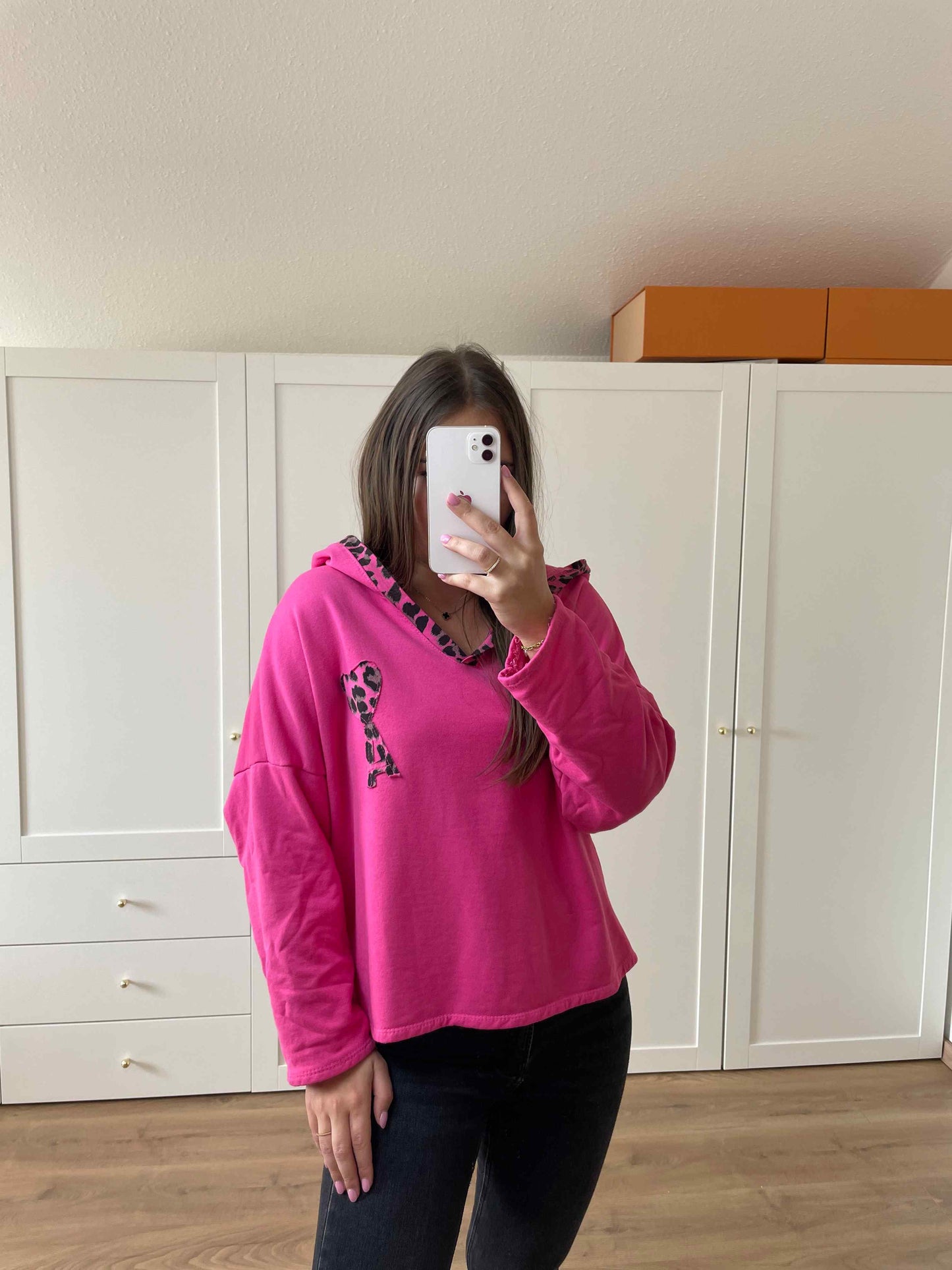 Kapuzenpullover "A" Pink