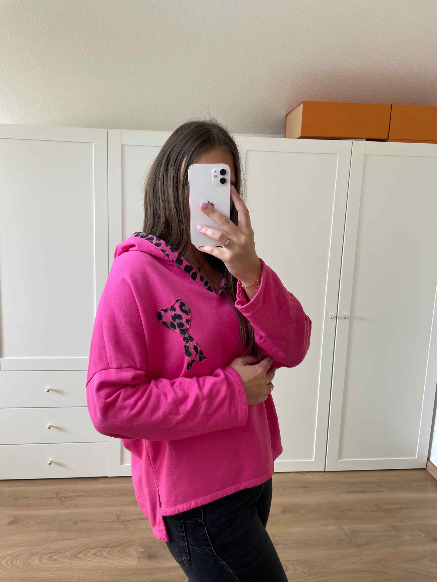 Kapuzenpullover "A" Pink