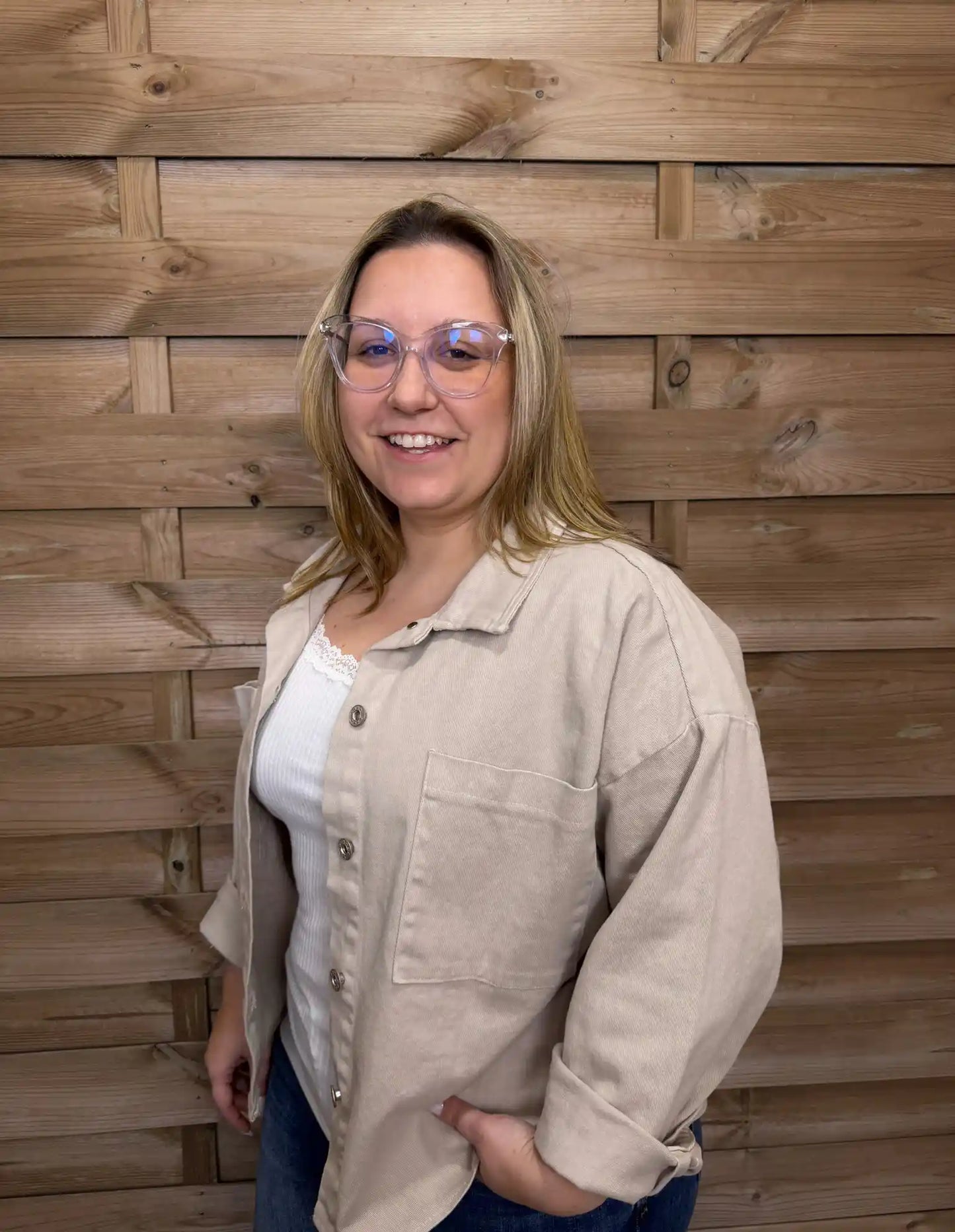 Jeansjacke "Sunnydays" Beige