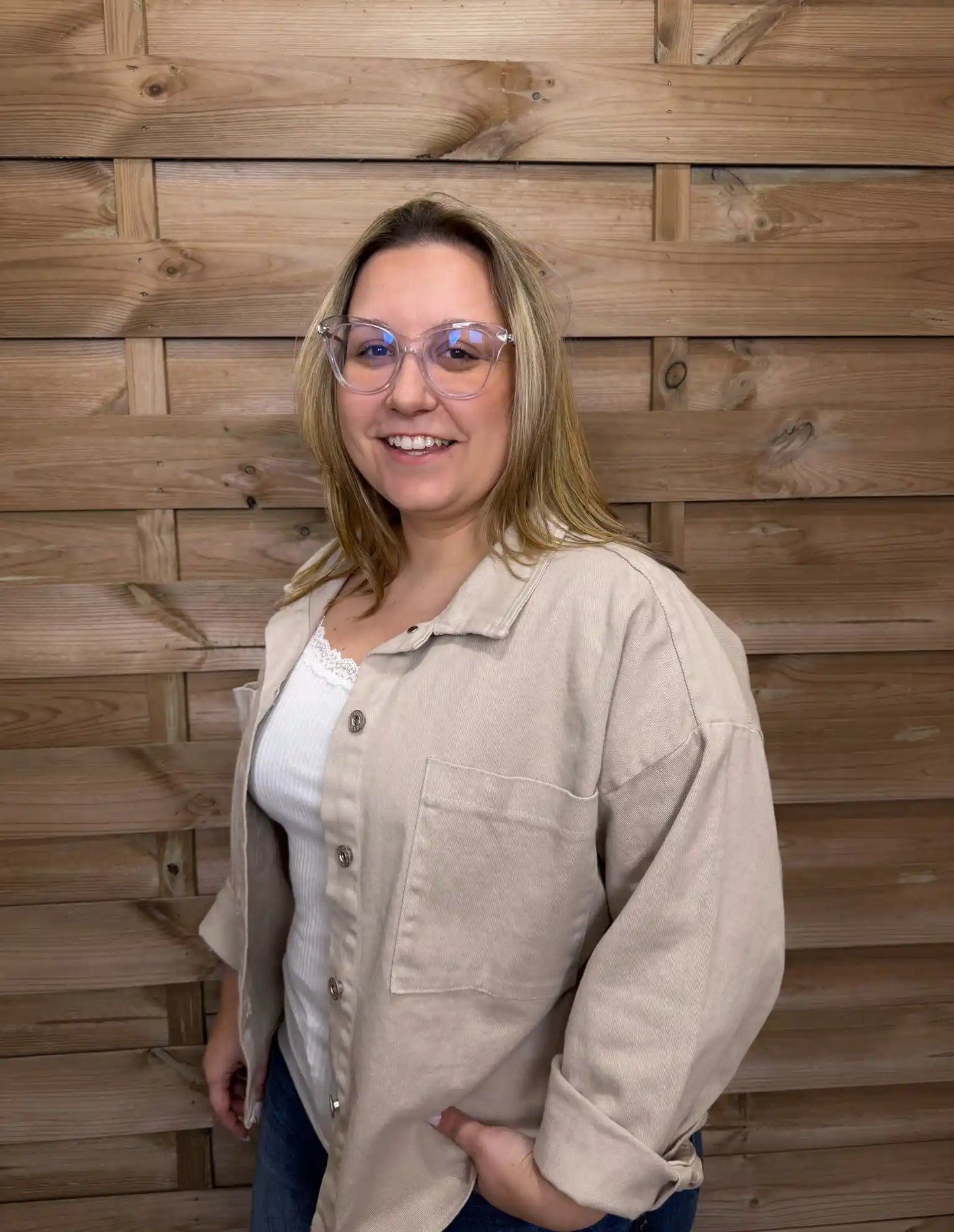 Jeansjacke "Sunnydays" Beige