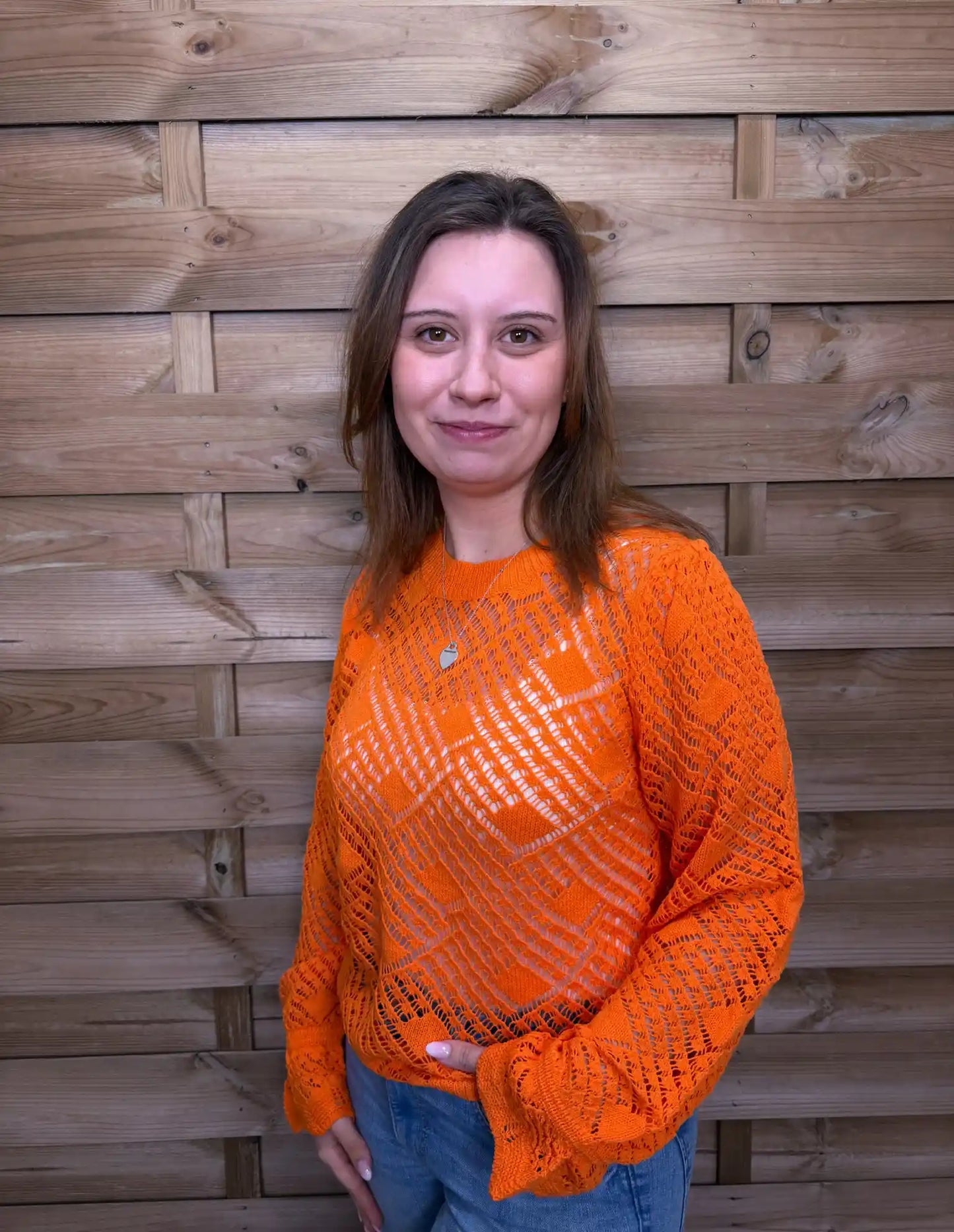 Häkeloberteil "Sage Lace" Orange