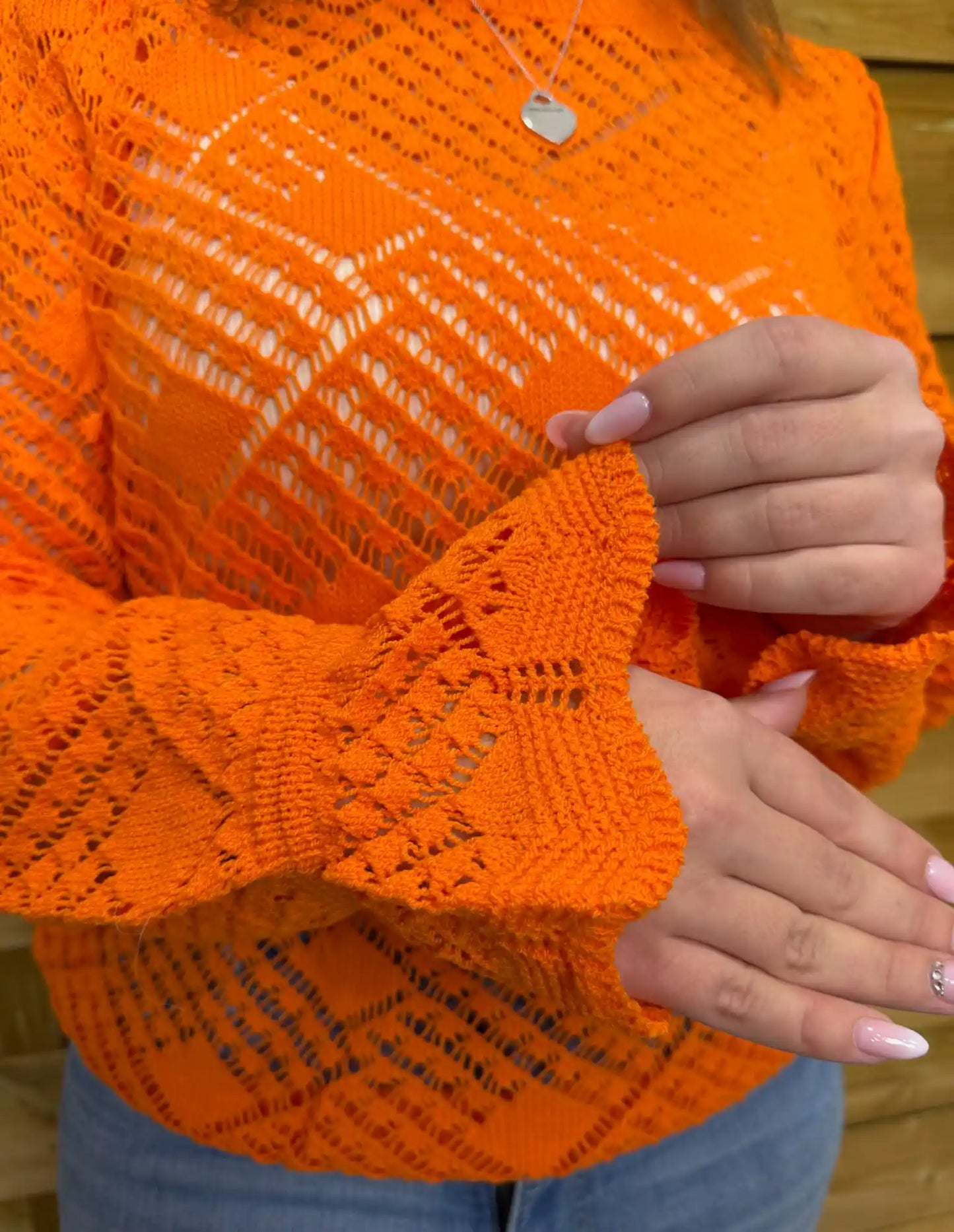 Häkeloberteil "Sage Lace" Orange