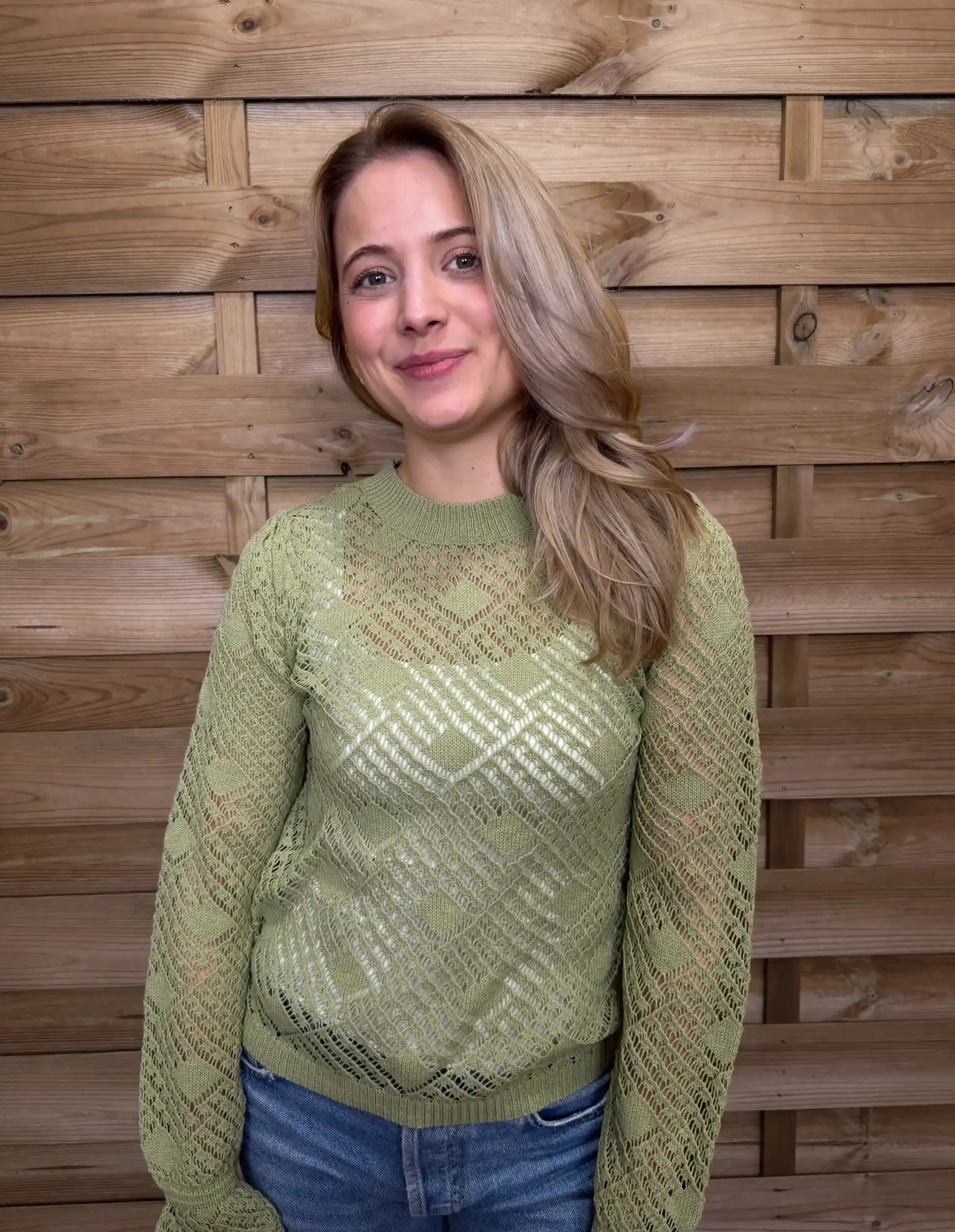Häkeloberteil "Sage Lace" Pistazie