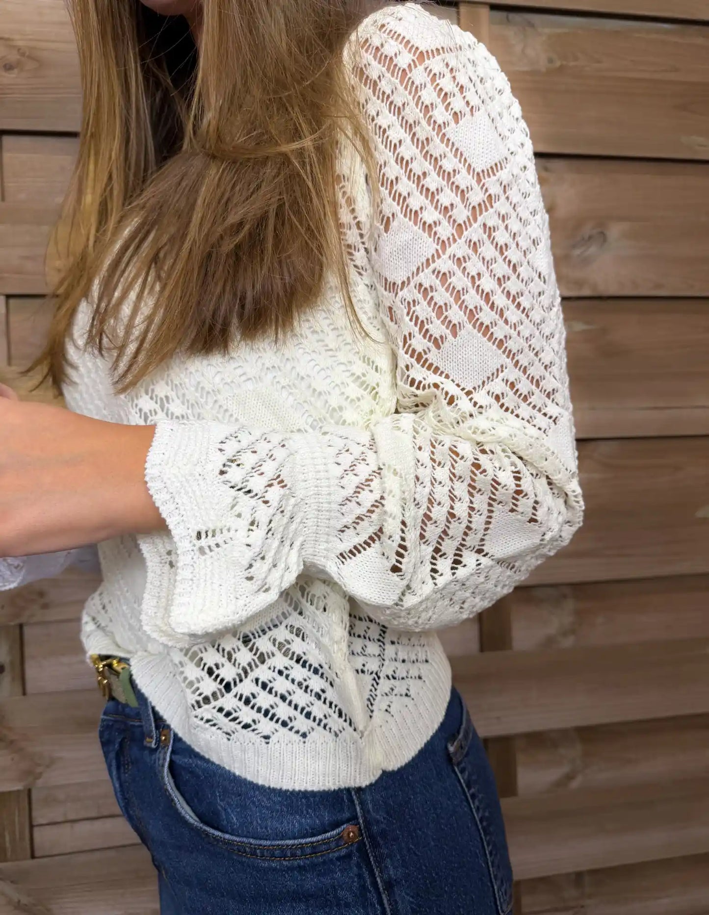 Häkeloberteil "Sage Lace" Weiß