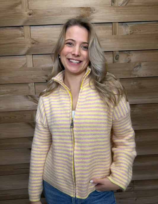 Zippweste "Streifen" Rosa I