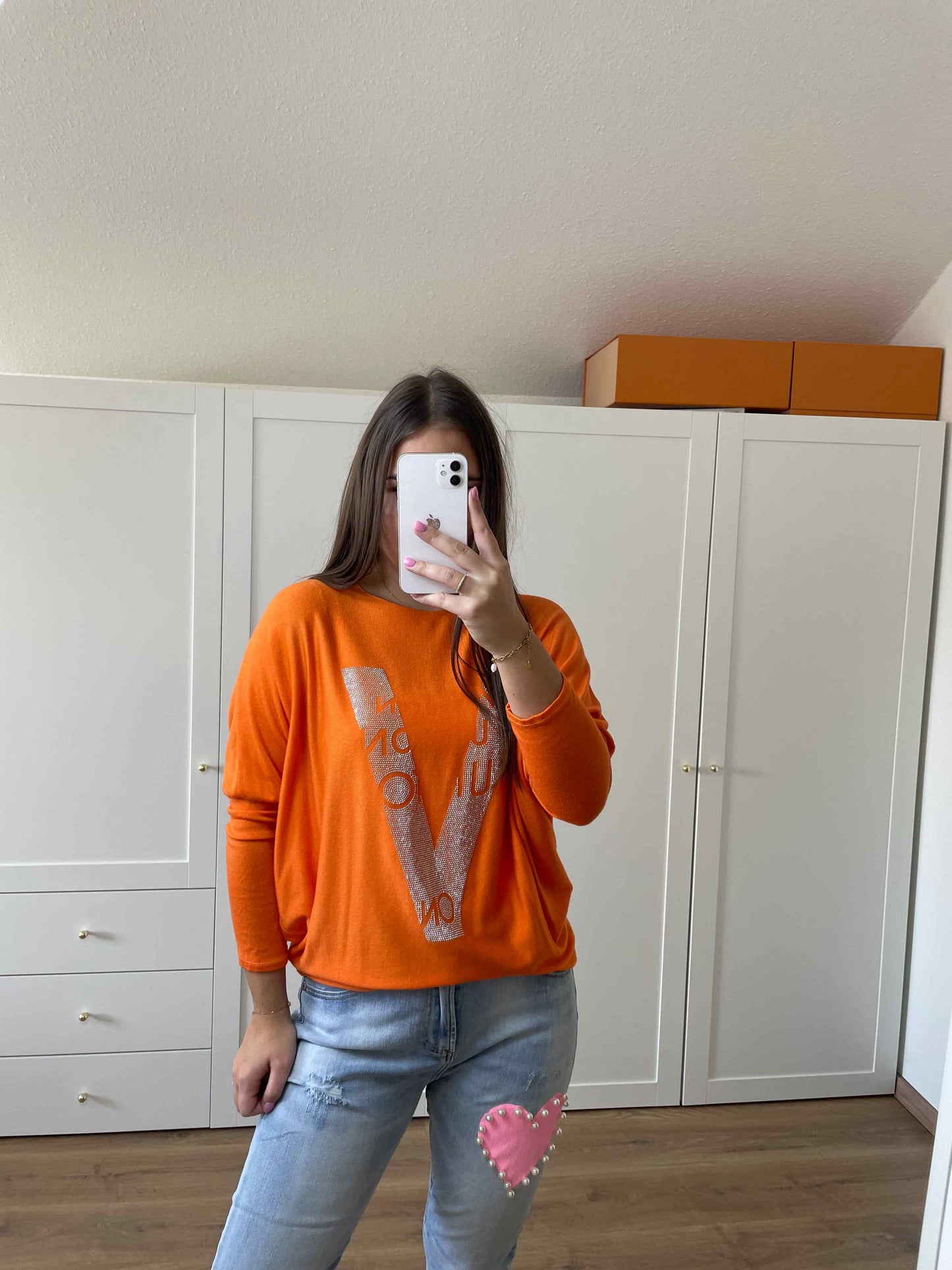 Pullover "V" Orange