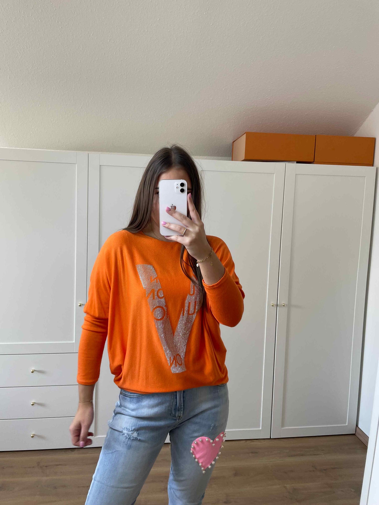 Pullover "V" Orange