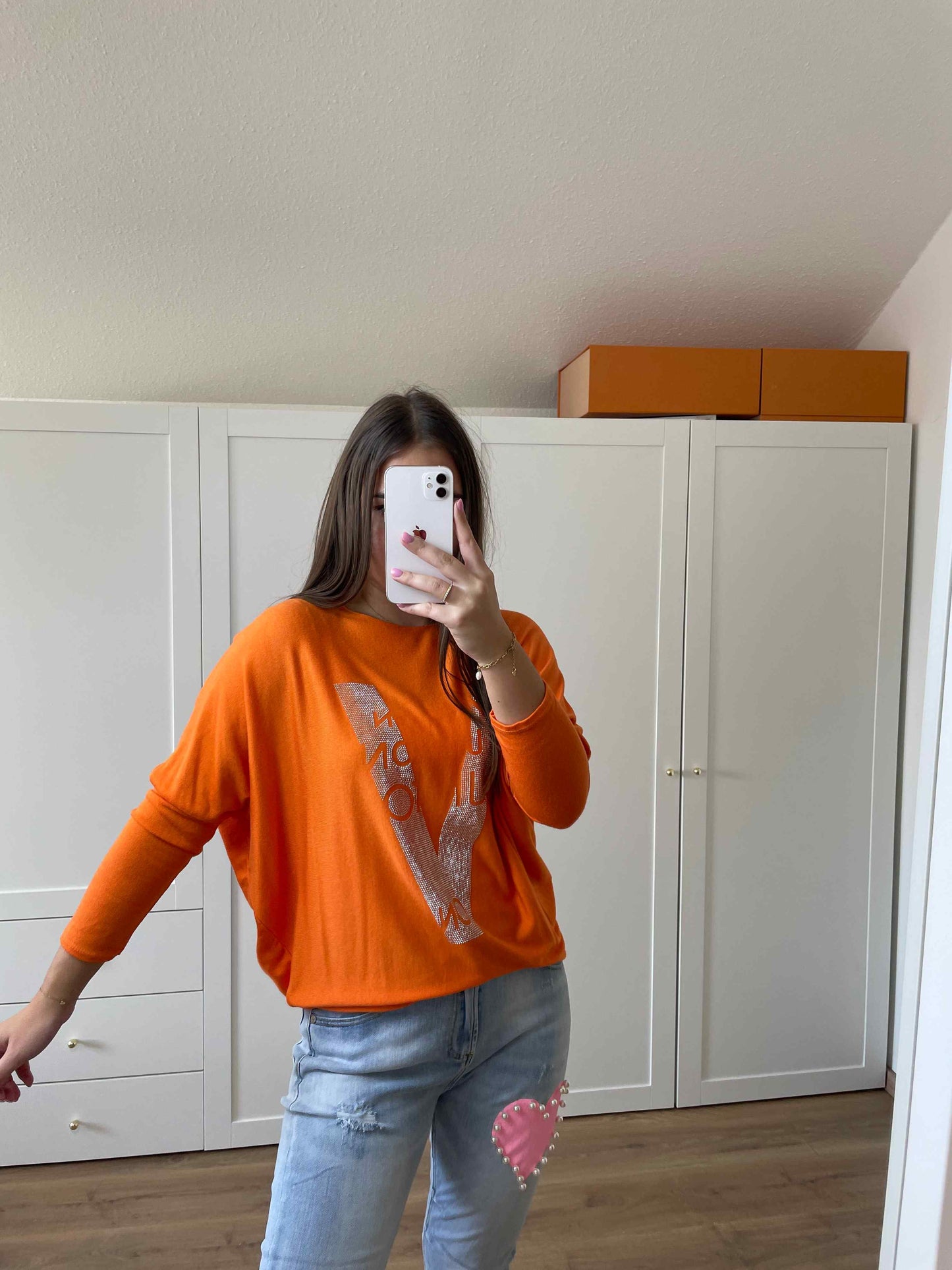 Pullover "V" Orange