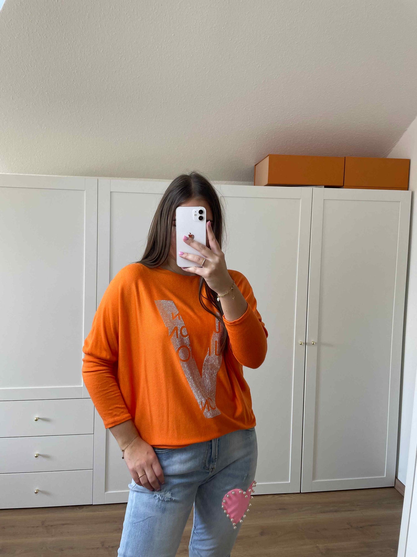 Pullover "V" Orange