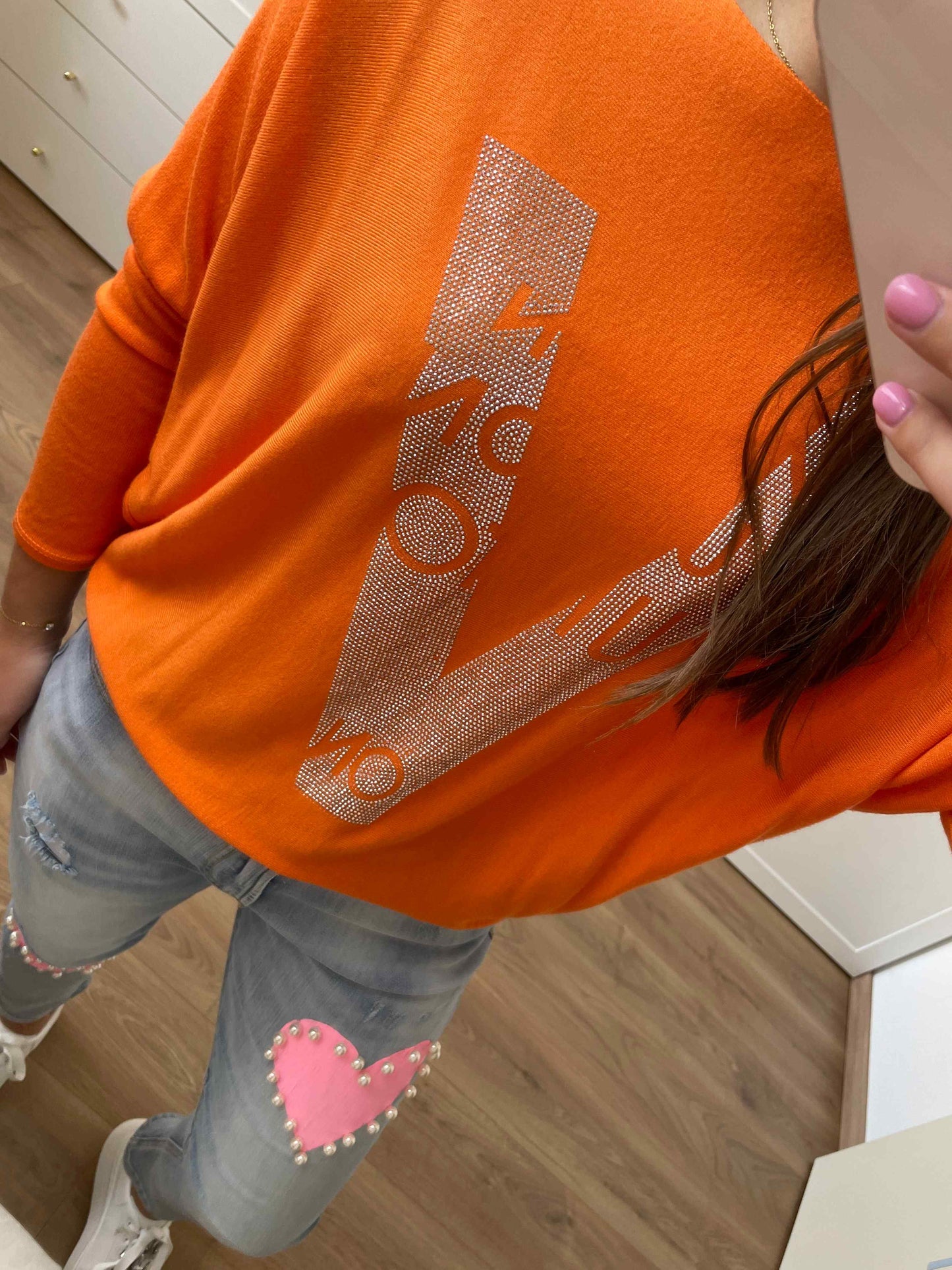 Pullover "V" Orange