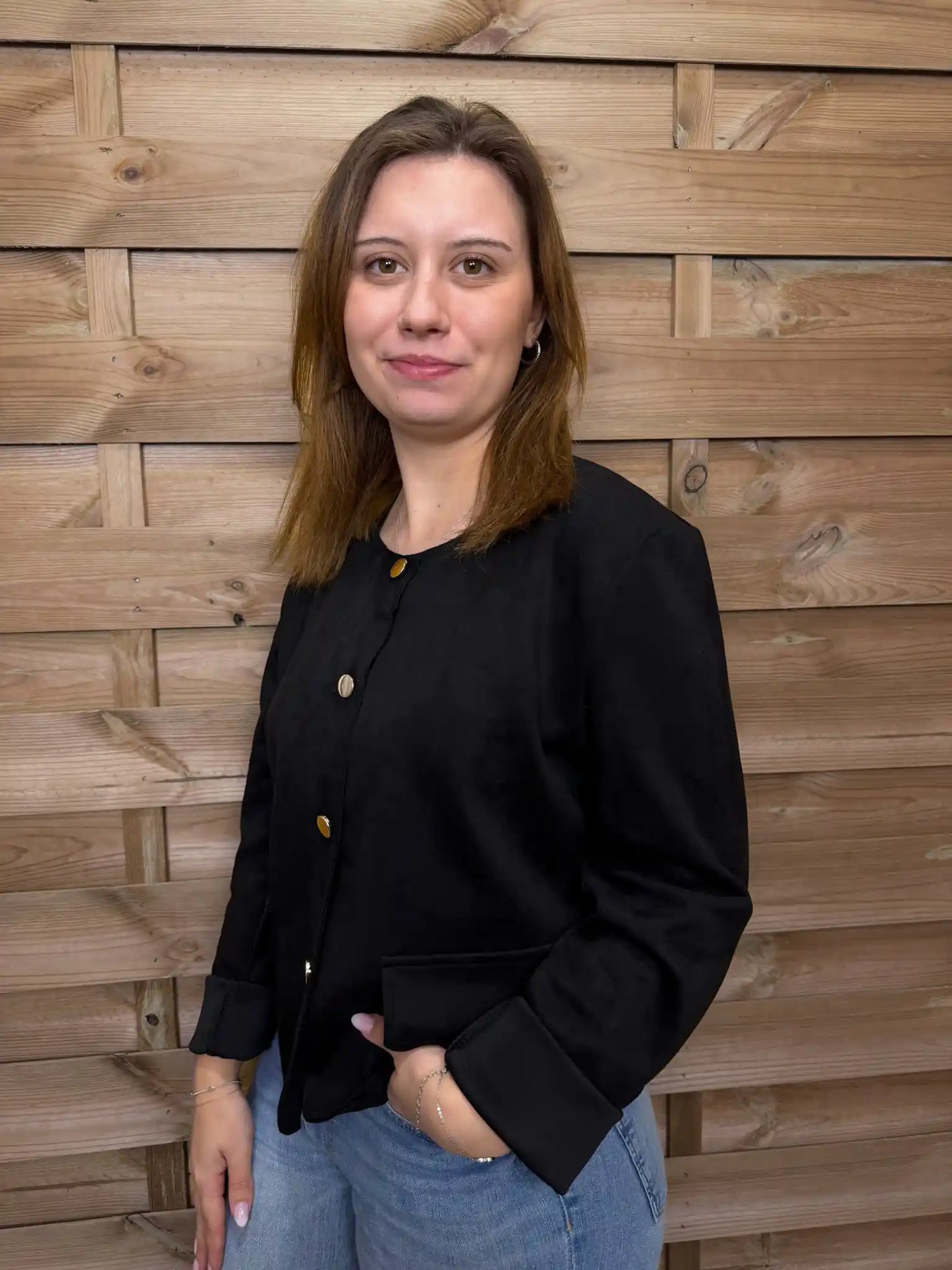 Jacke "Classy Velvet" Schwarz