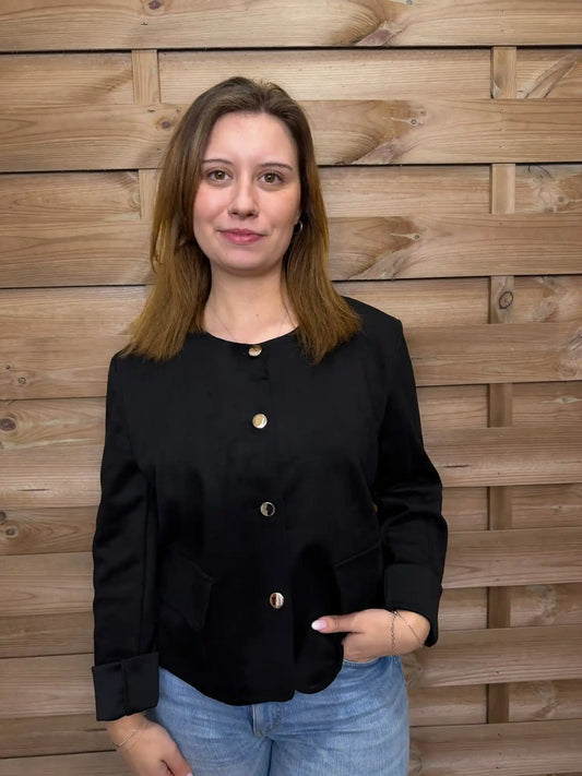 Jacke "Classy Velvet" Schwarz