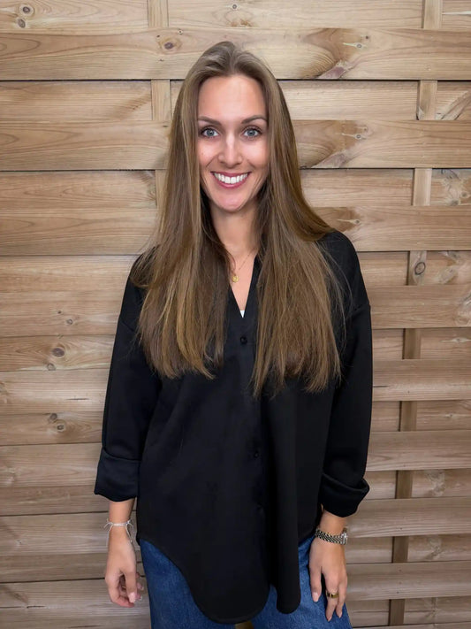 Overshirt "Velvet" Schwarz