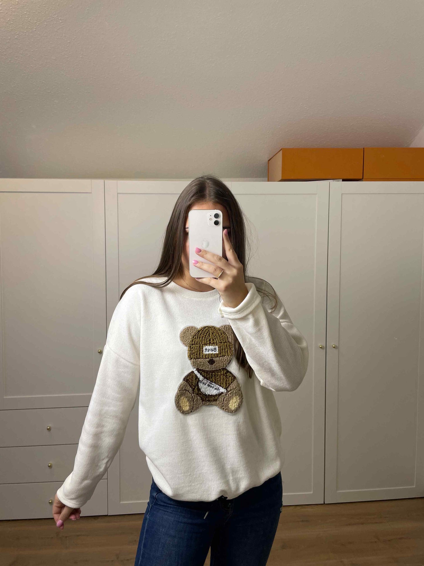 Pullover "thebestbear" Weiß