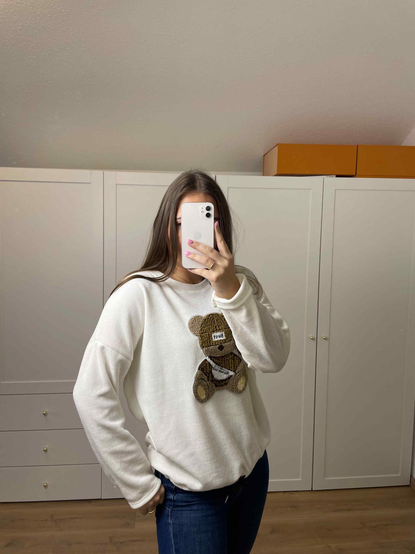 Pullover "thebestbear" Weiß