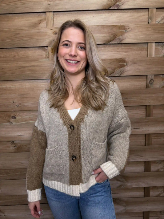 Weste "HappyBlocks" Taupe