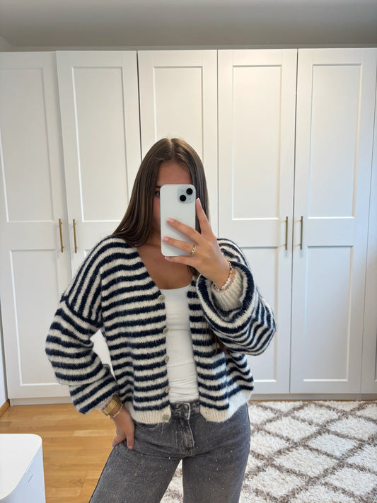 Cardigan "Streifentiger" Dunkelblau