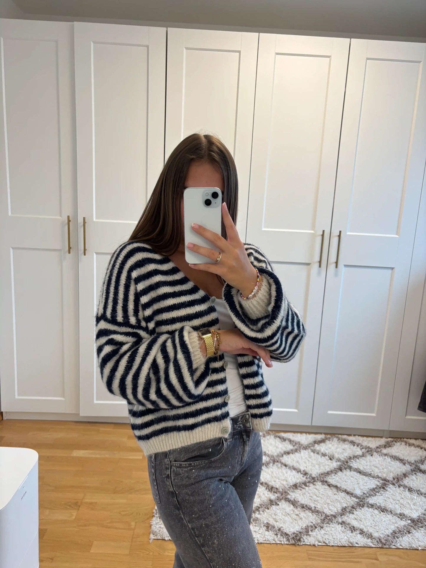 Cardigan "Streifentiger" Dunkelblau