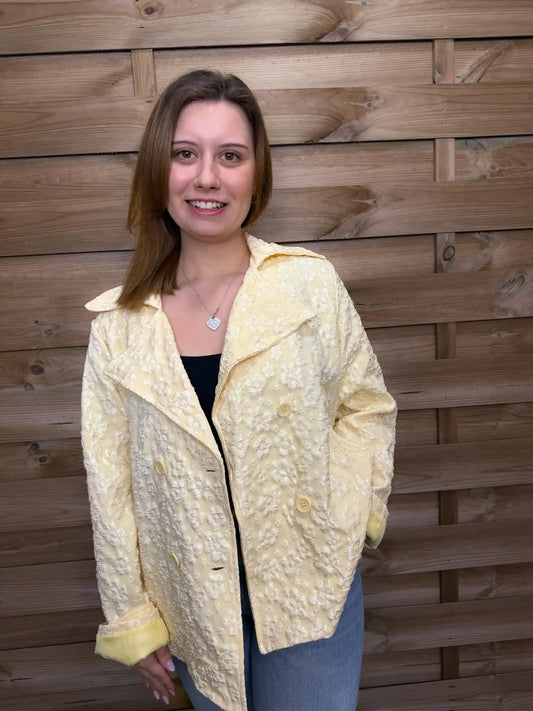 Jacke "Bloom Blossom" Pastellgelb