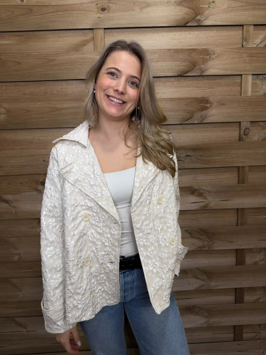 Jacke "Bloom Blossom" Beige