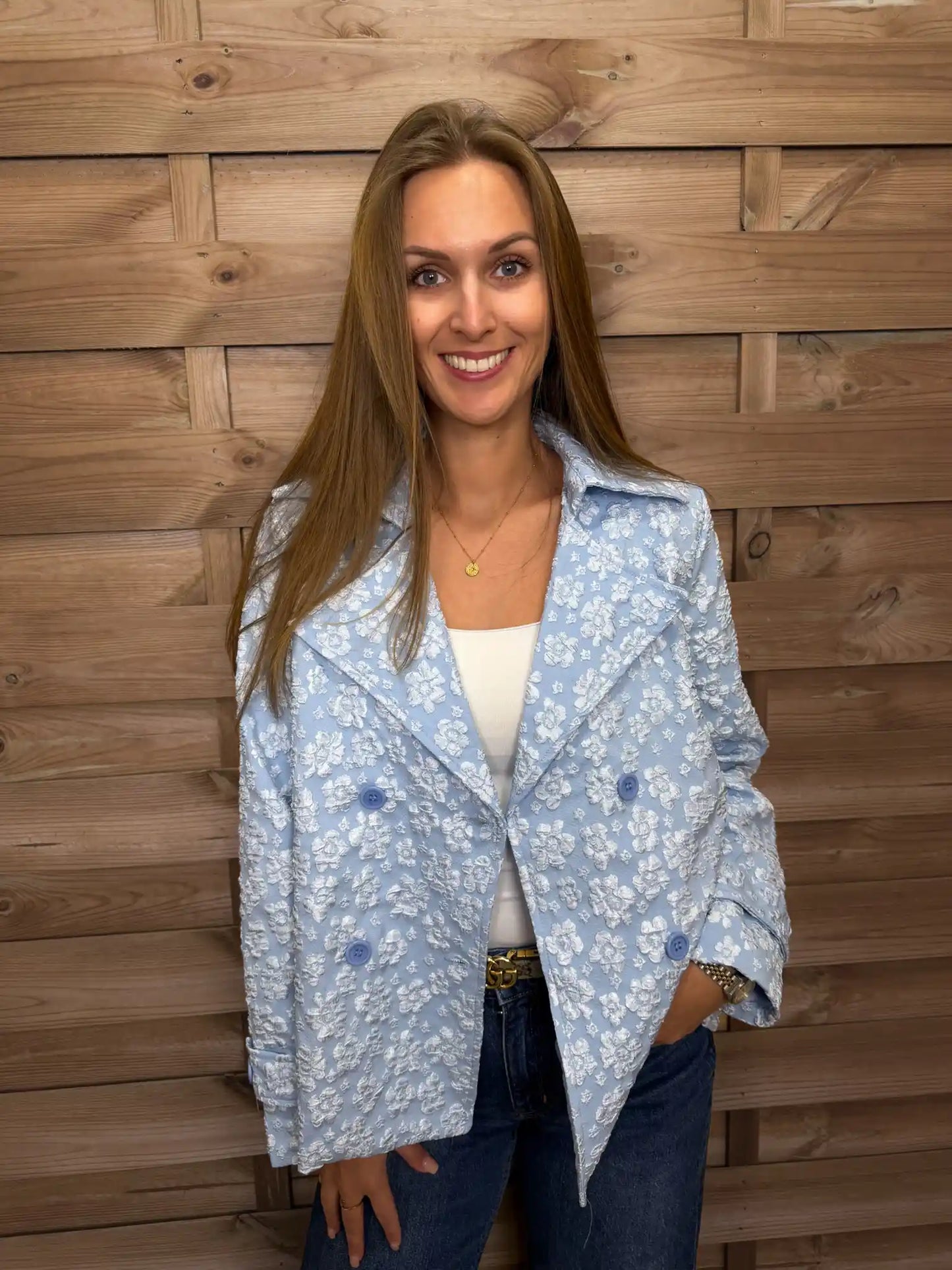 Jacke "Bloom Blossom" Hellblau