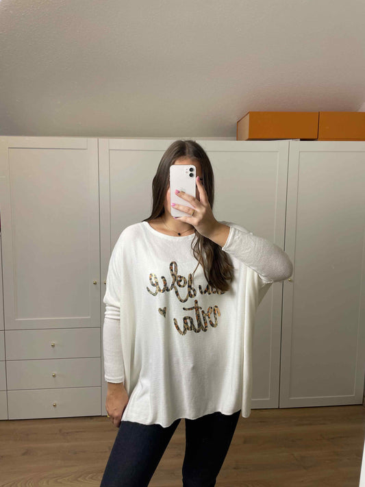 Pullover "La Dolce Vita" Weiß