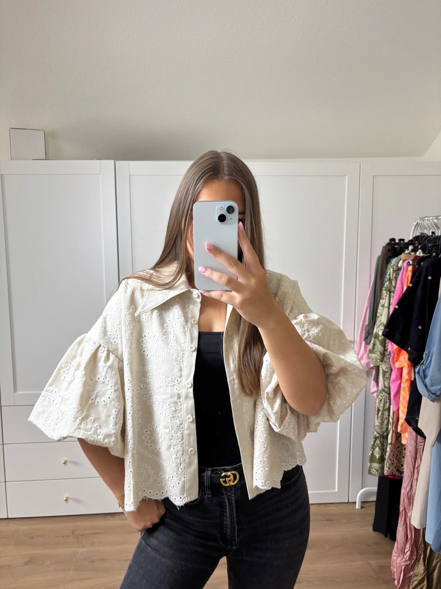 Bluse "Theresa" Beige