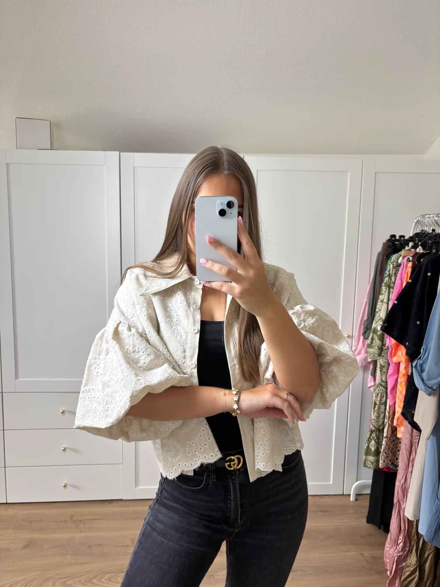 Bluse "Theresa" Beige