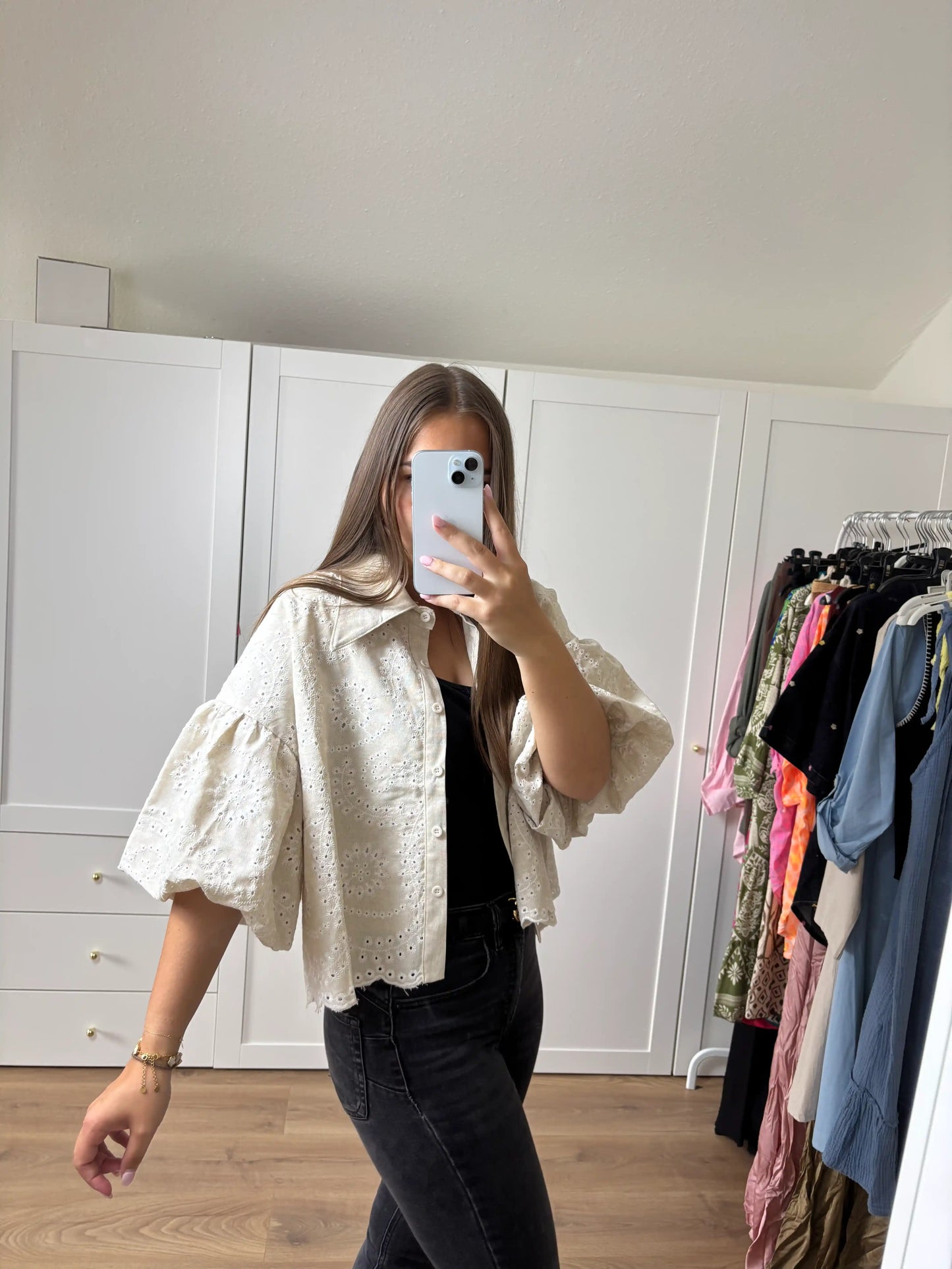 Bluse "Theresa" Beige