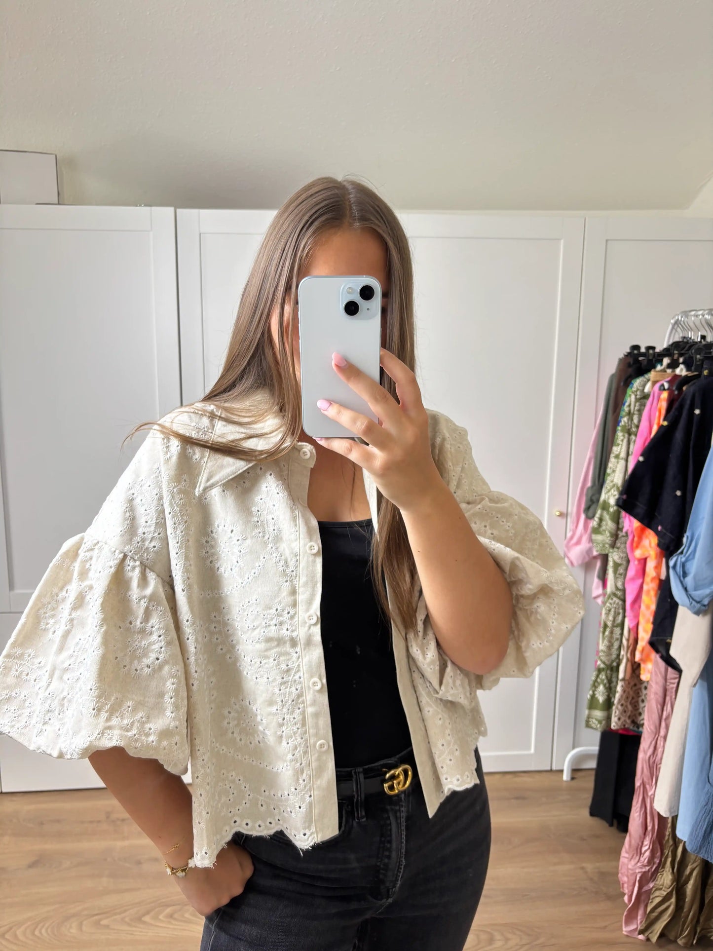 Bluse "Theresa" Beige