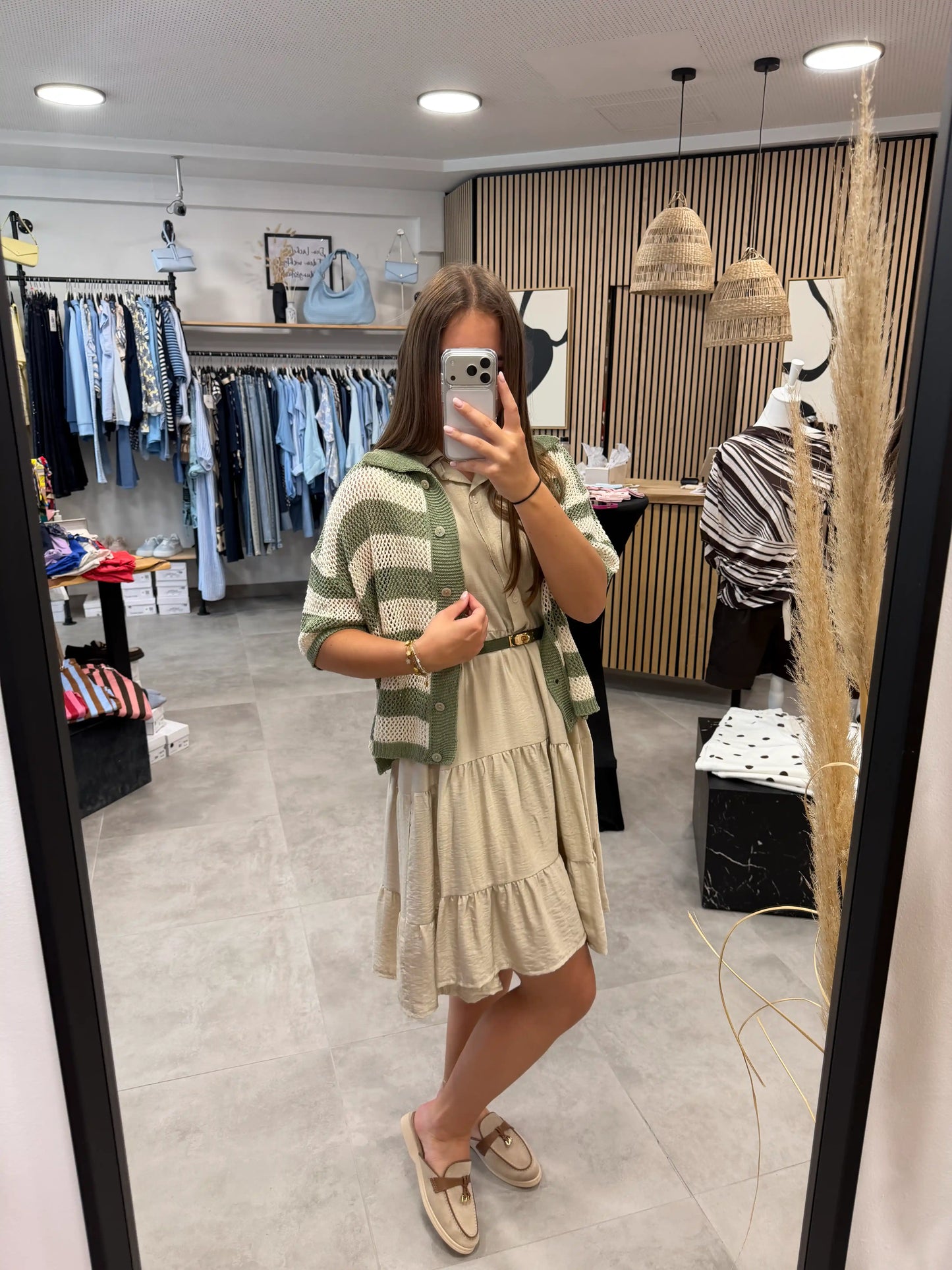 Bluse "Skyline Knit" Olive
