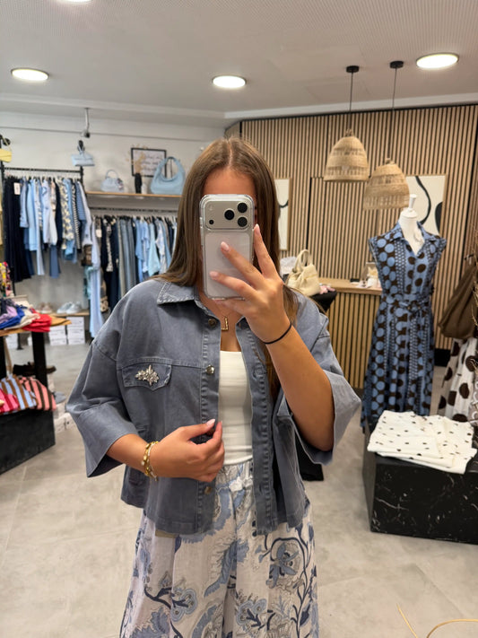 Jeansjacke "Diamond" Blau