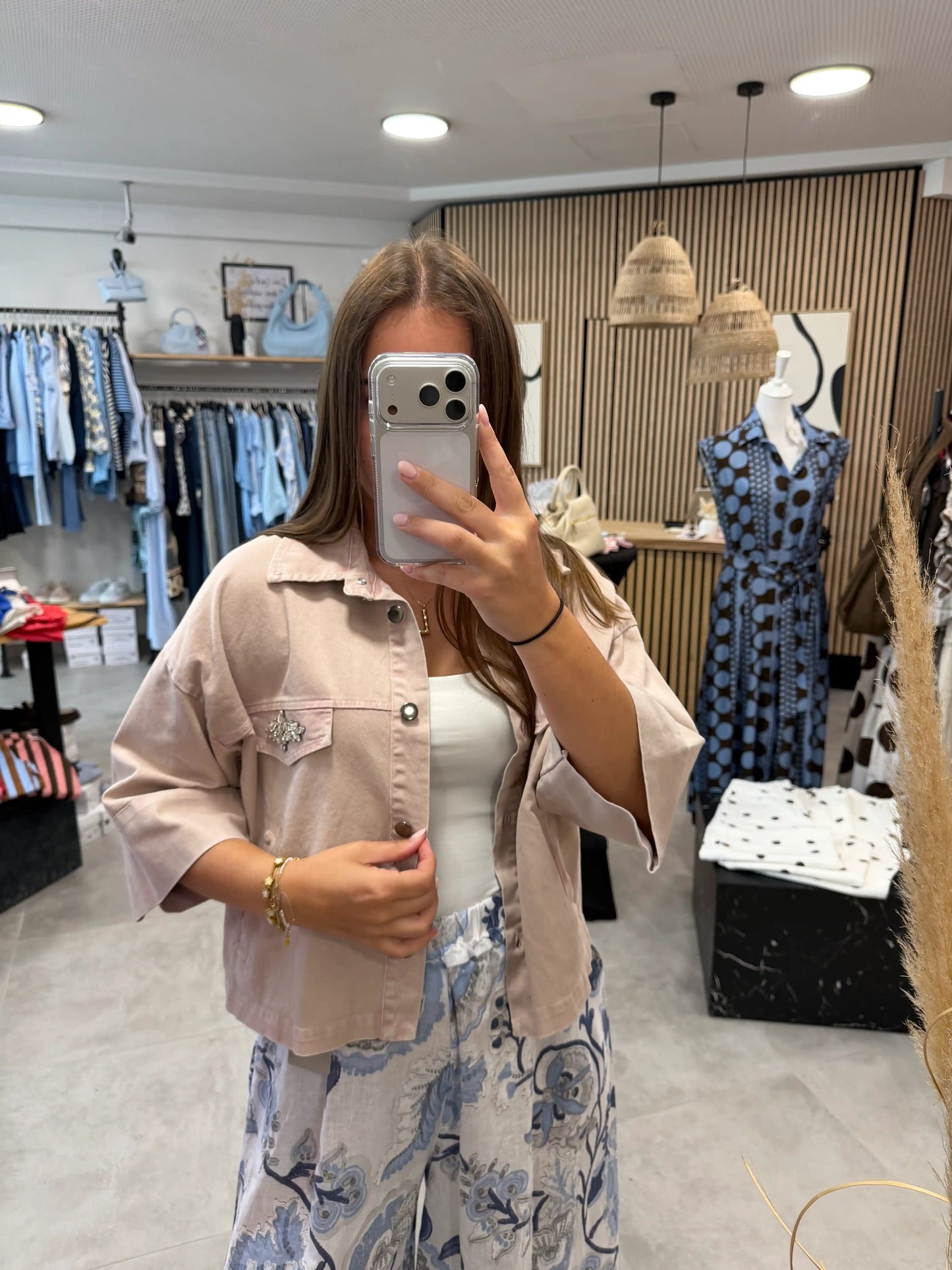 Jeansjacke "Diamond" Rosa