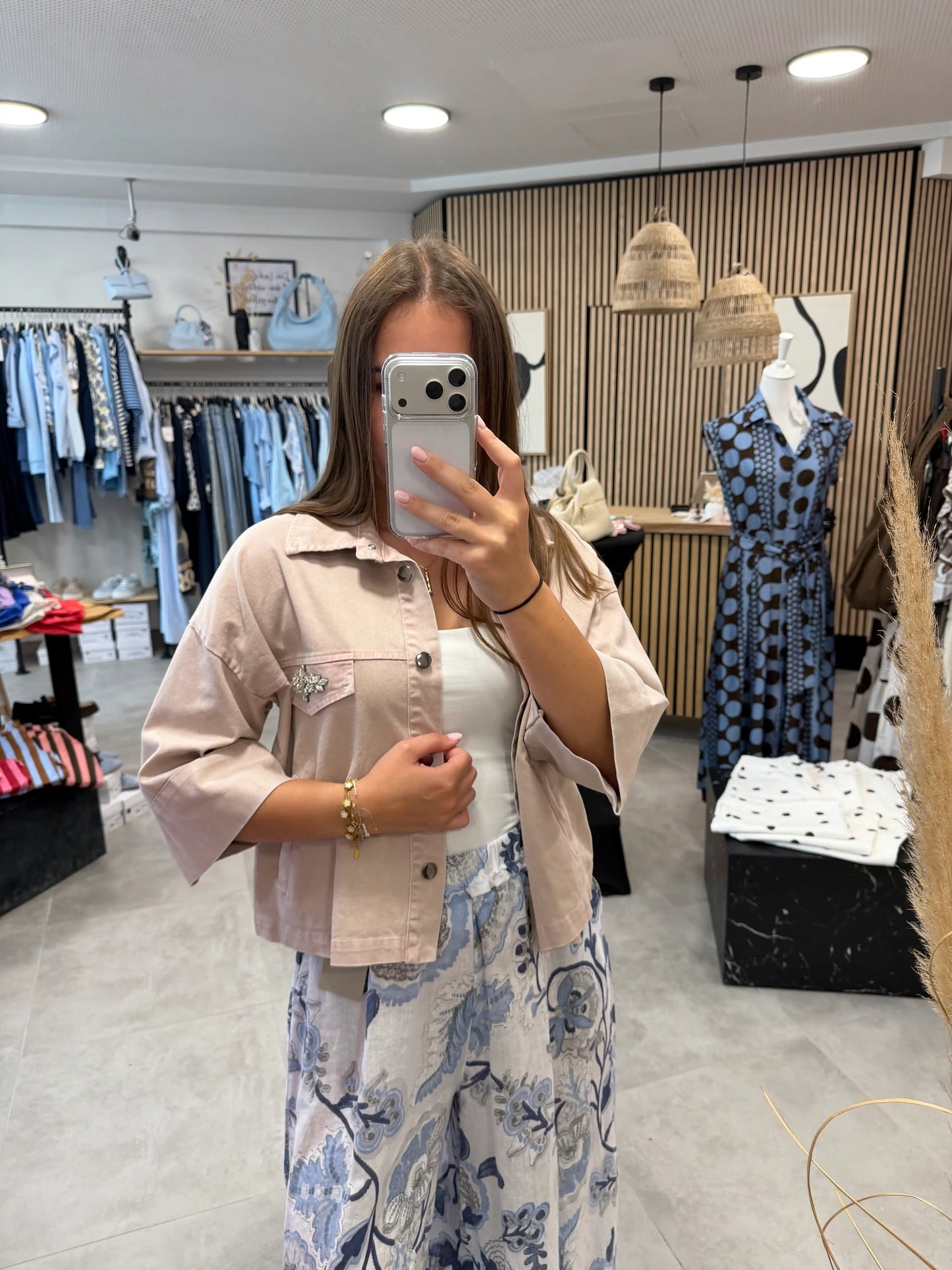 Jeansjacke "Diamond" Rosa