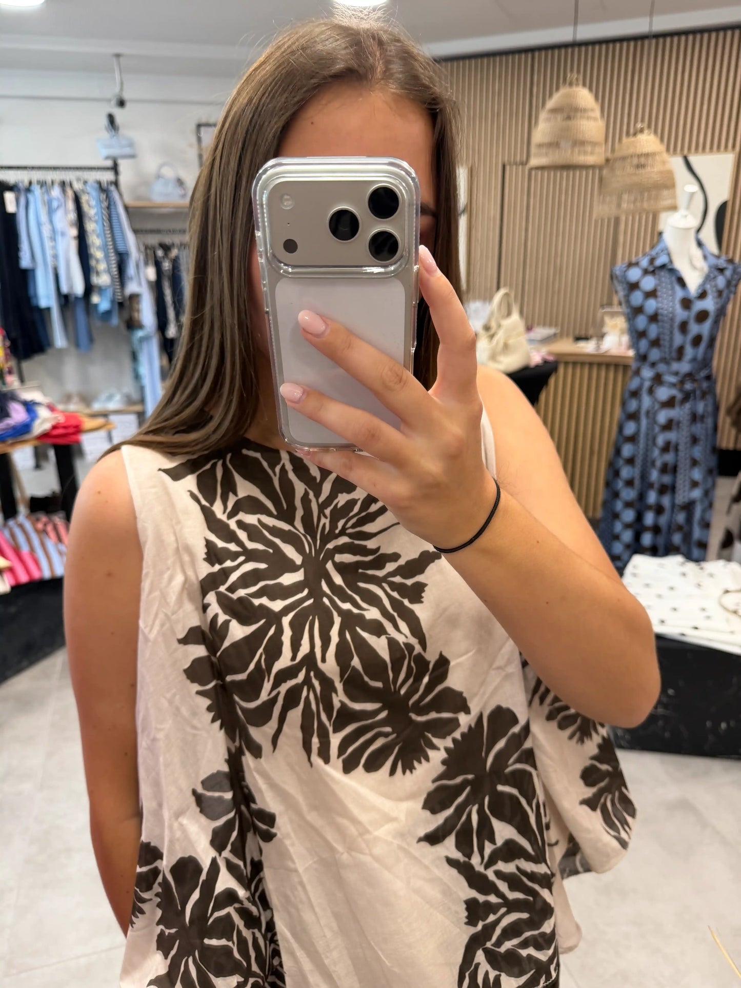 Bluse "Coco Blossom" Beige