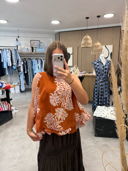 Bluse "Coco Blossom" Rost
