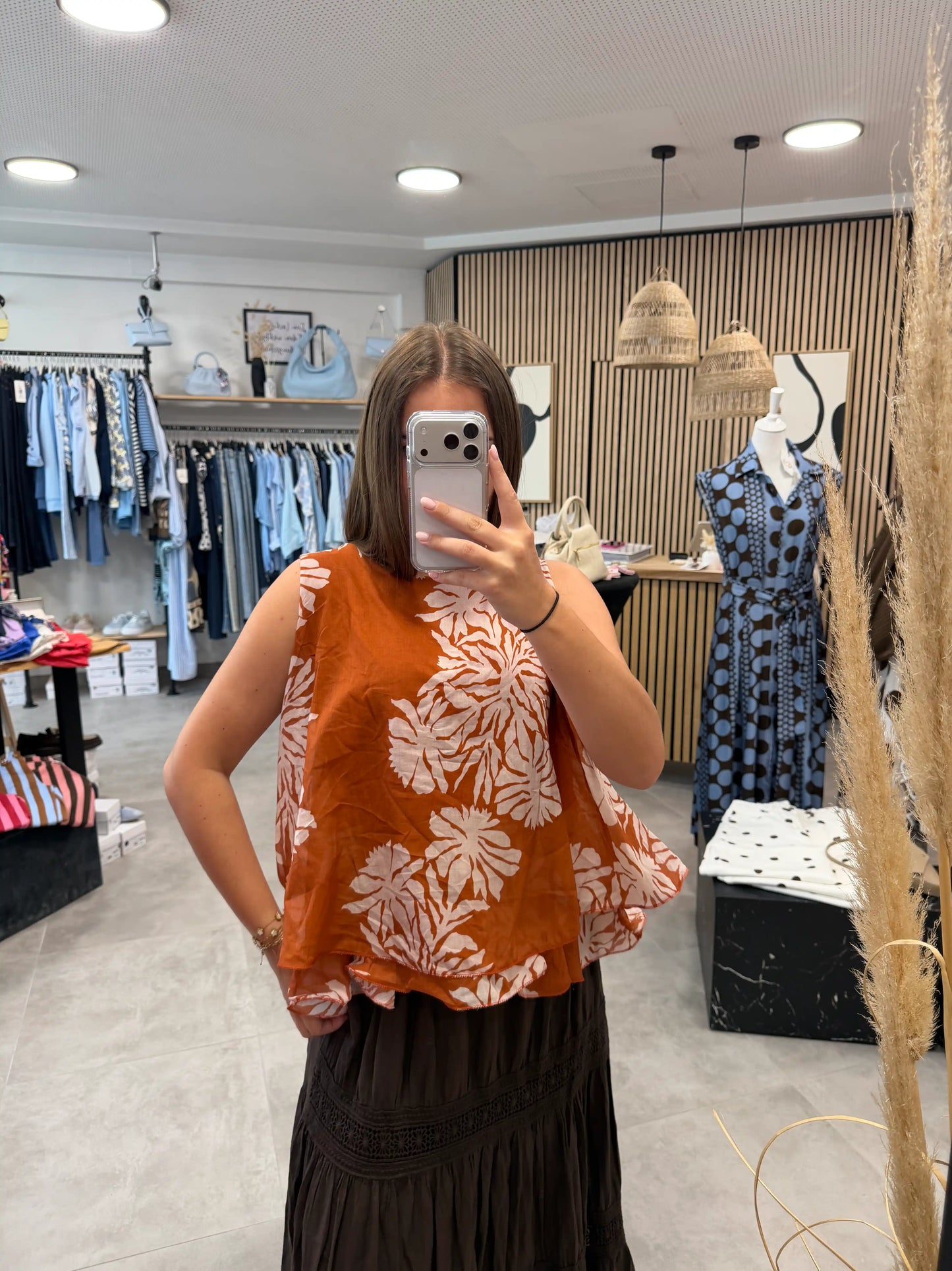 Bluse "Coco Blossom" Rost