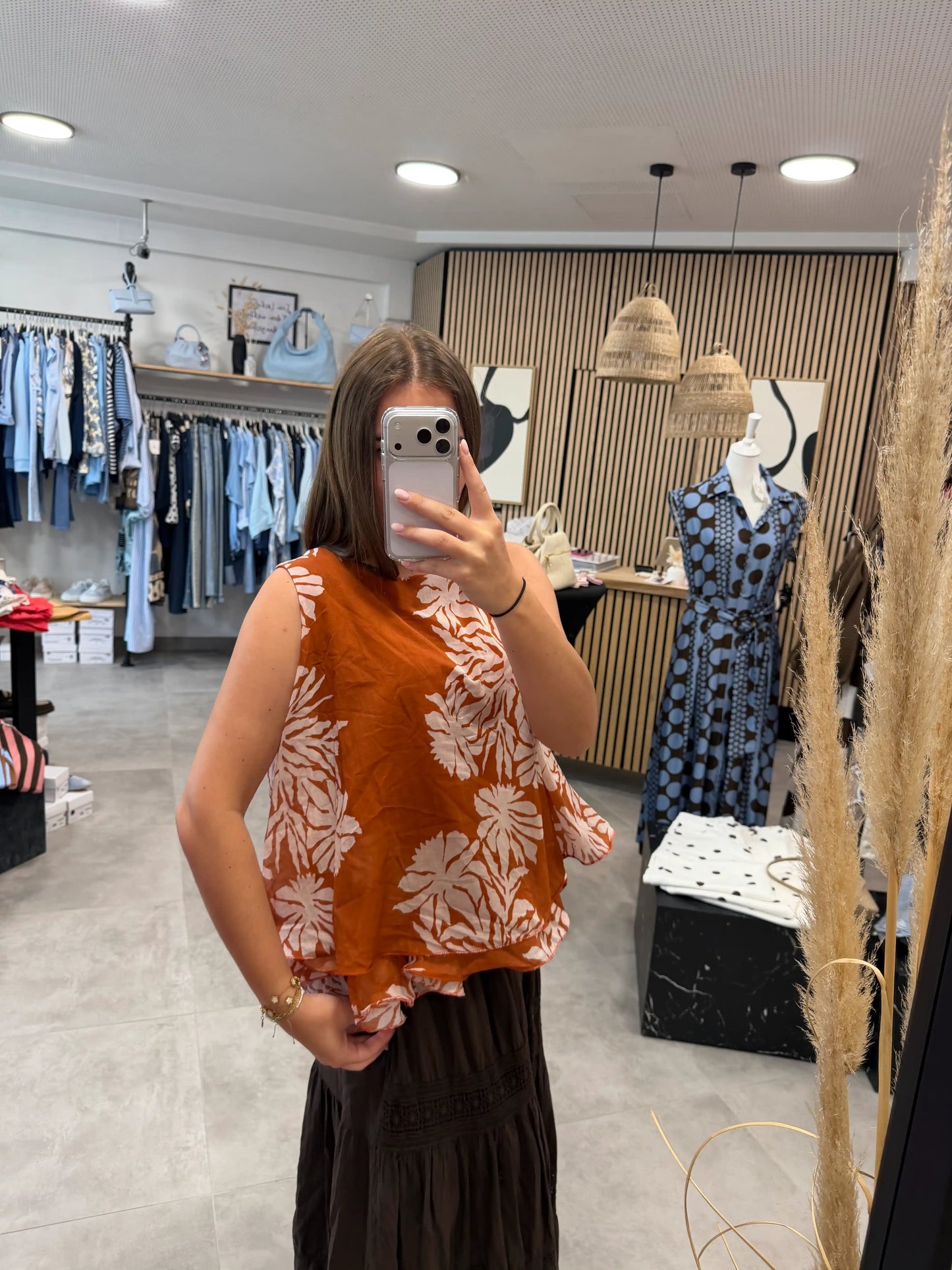 Bluse "Coco Blossom" Rost