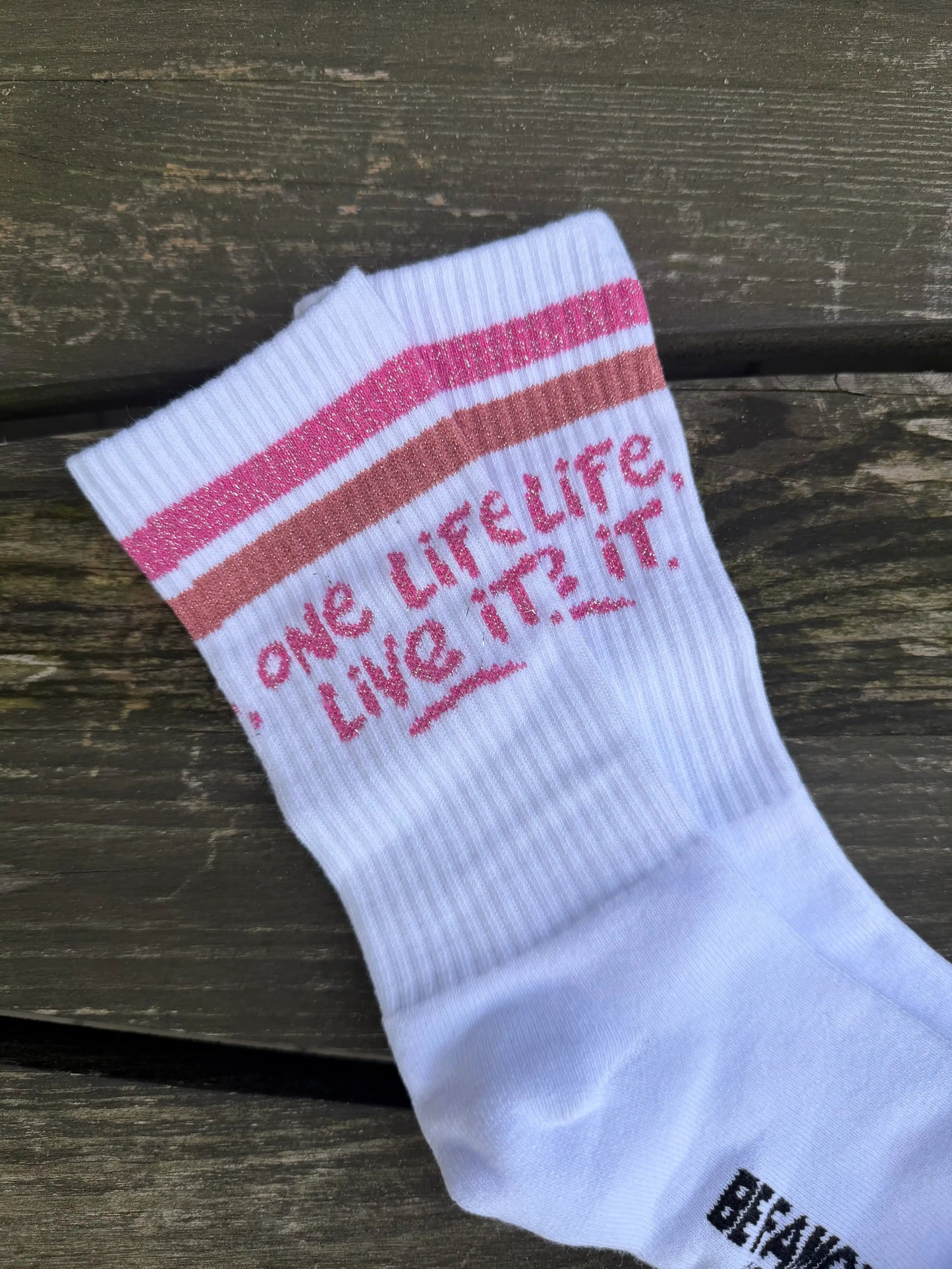 Socken "One Life, live it?"