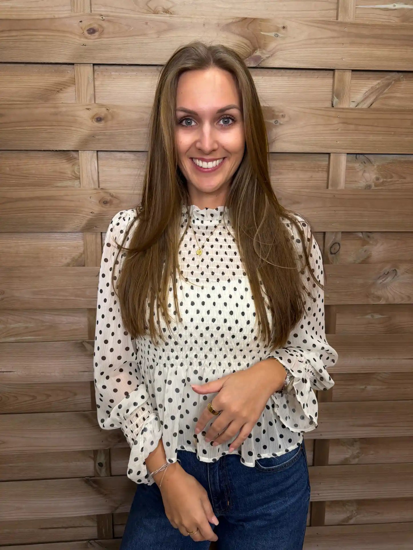 Bluse "Polka Dots" Weiß