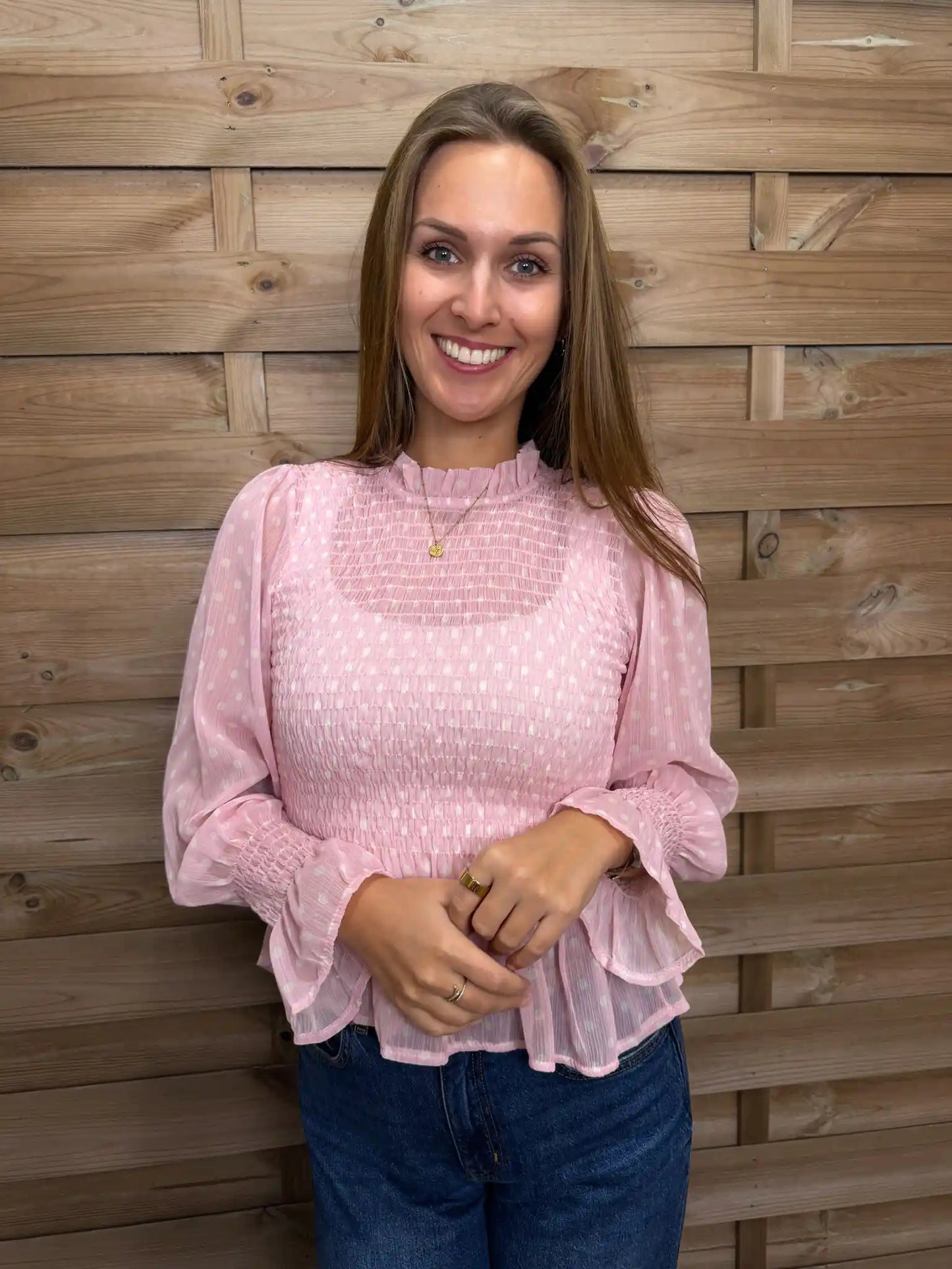 Bluse "Polka Dots" Rosa