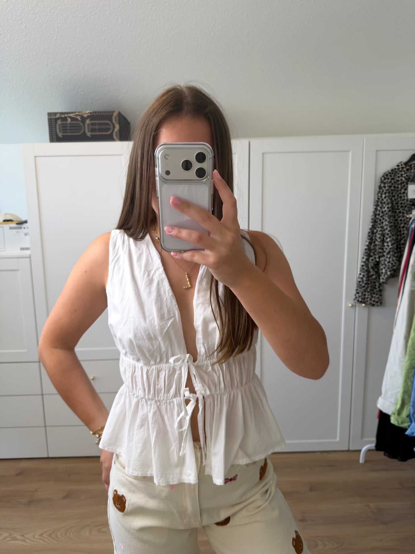 Top "Glow" Weiß