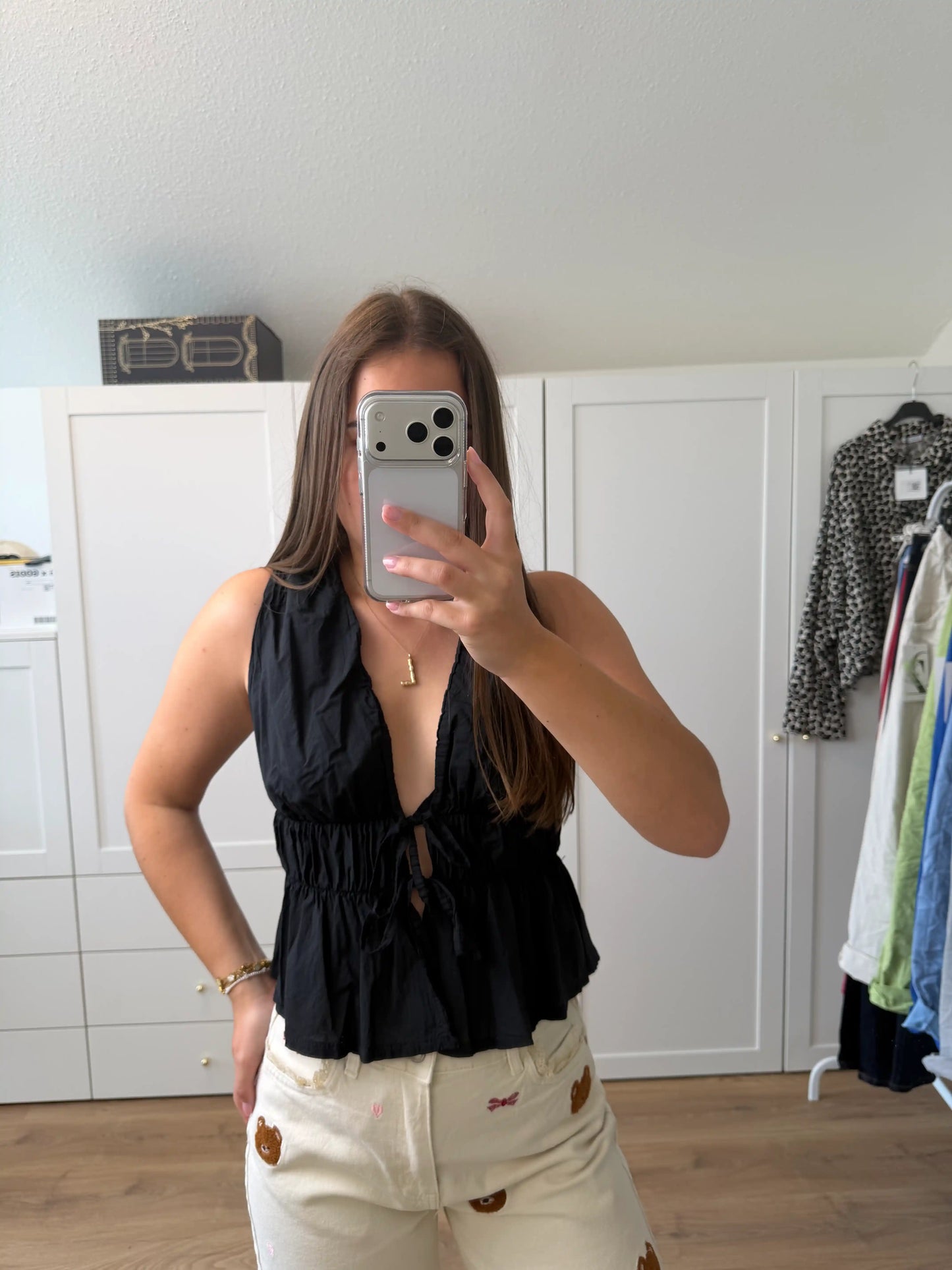 Top "Glow" Schwarz