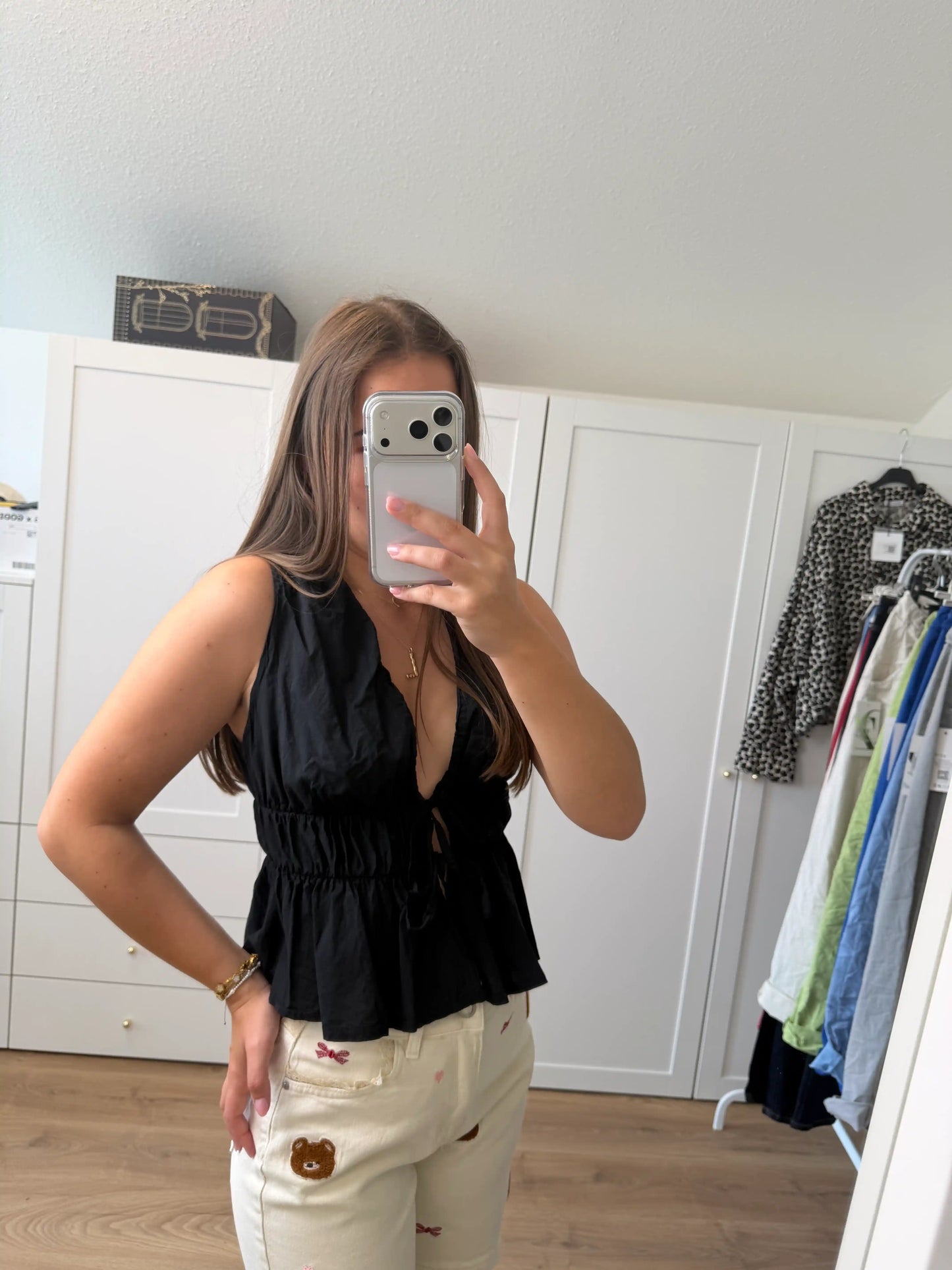 Top "Glow" Schwarz