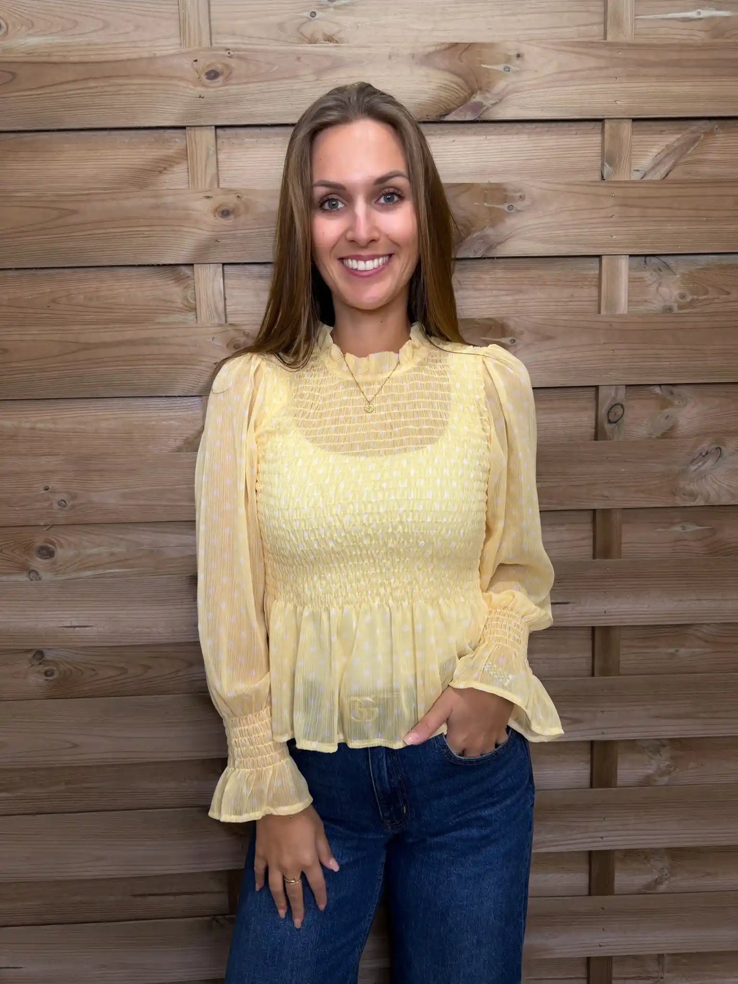 Bluse "Polka Dots" Gelb