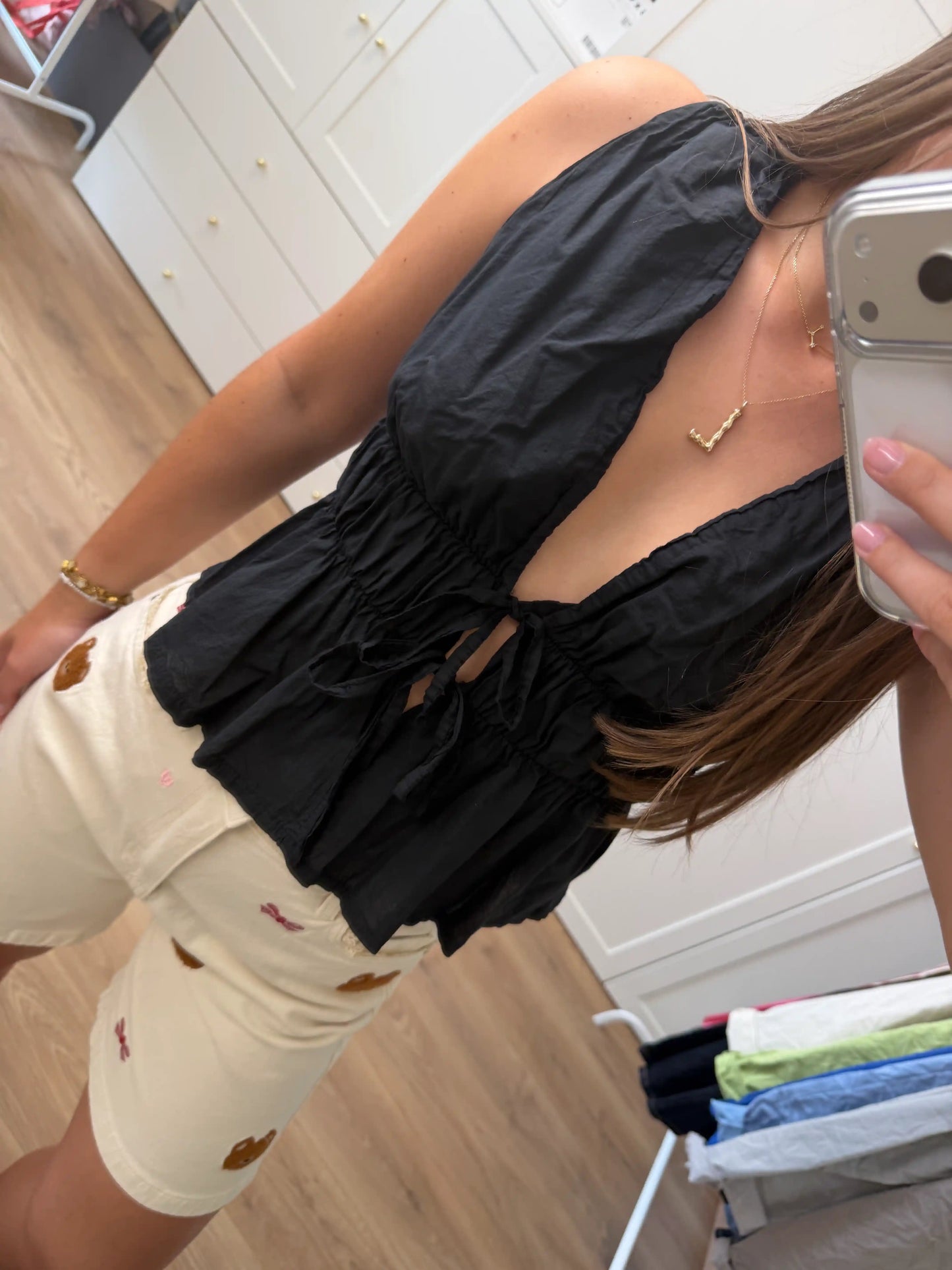 Top "Glow" Schwarz