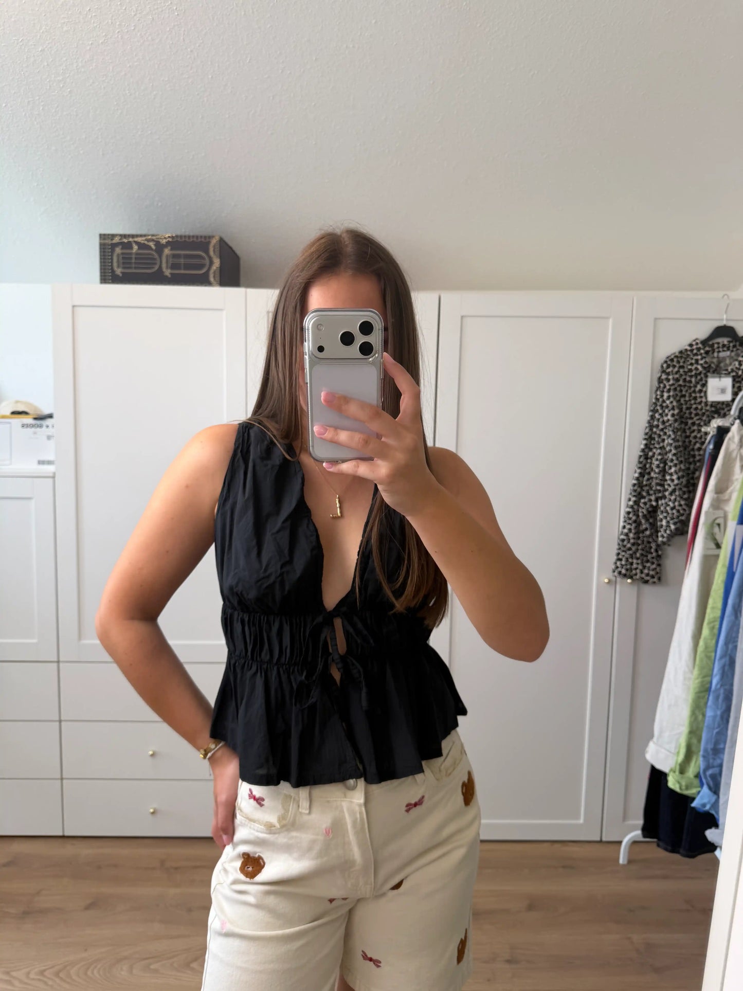 Top "Glow" Schwarz