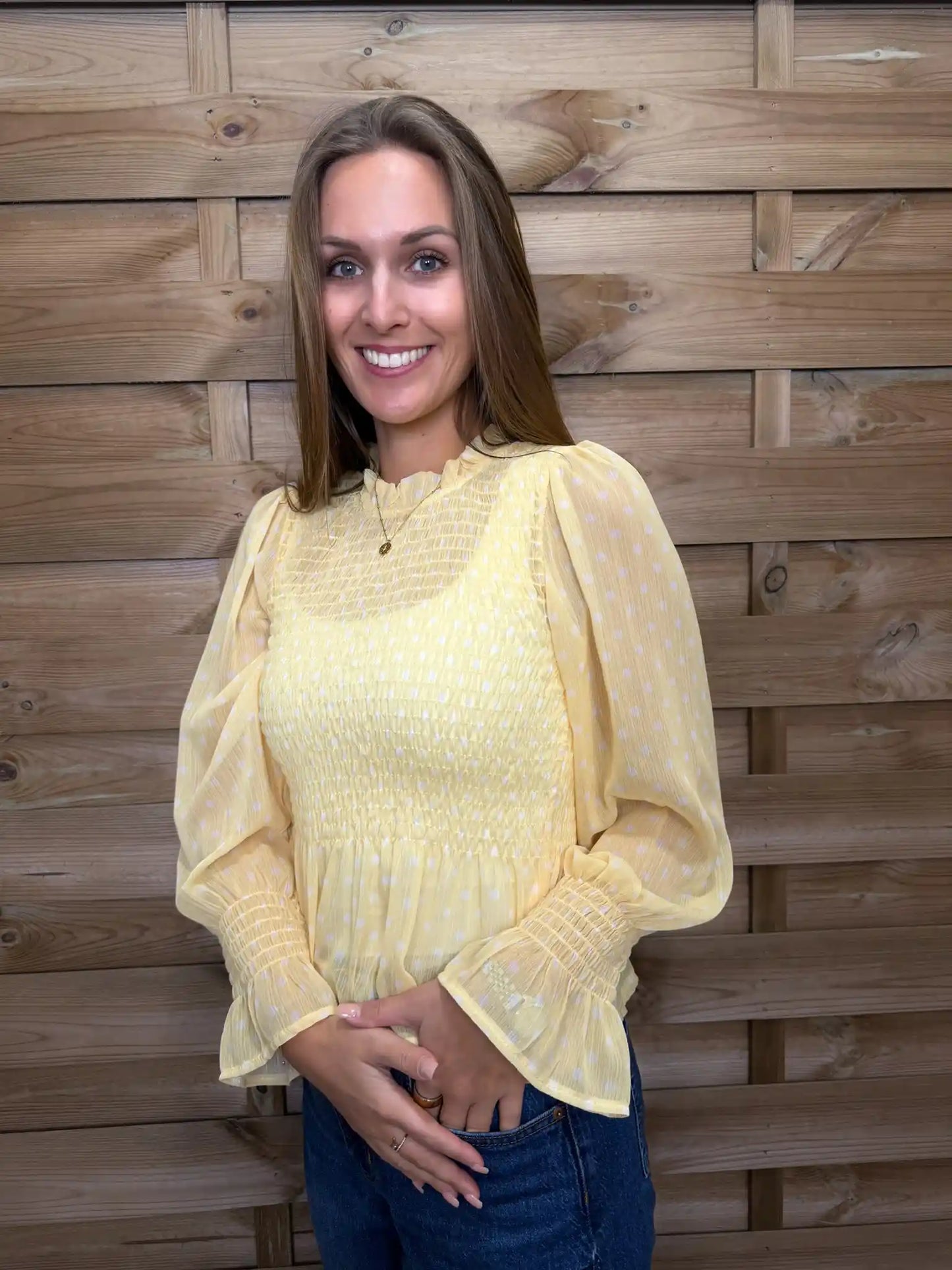 Bluse "Polka Dots" Gelb