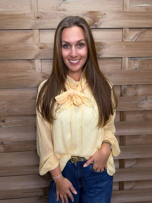 Bluse "Polka Chic" Gelb